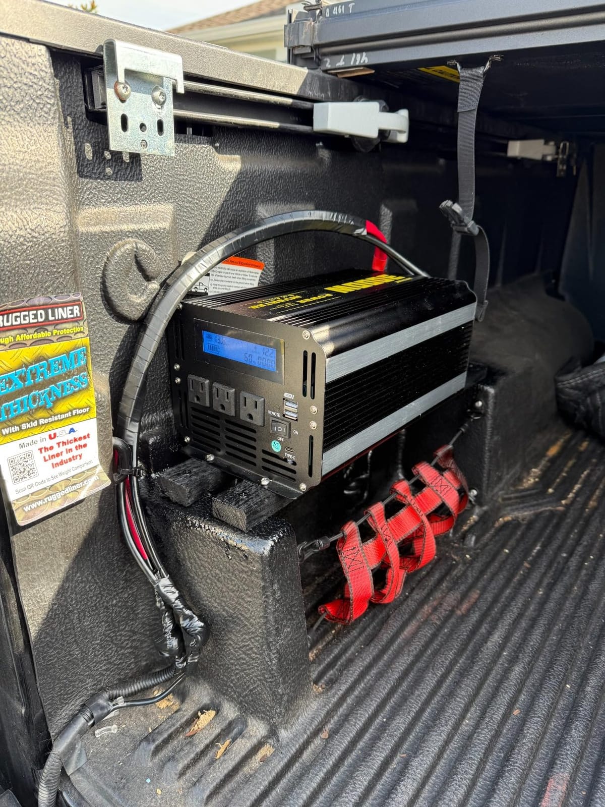 3000 Watt Modified Sine Wave Power Inverter, 12V DC to AC 110V/120V (Peak) 6000W Converter 3 Outlet Car Inverter with Remote Control and LED Display 3.4A USB Port customer photo 1