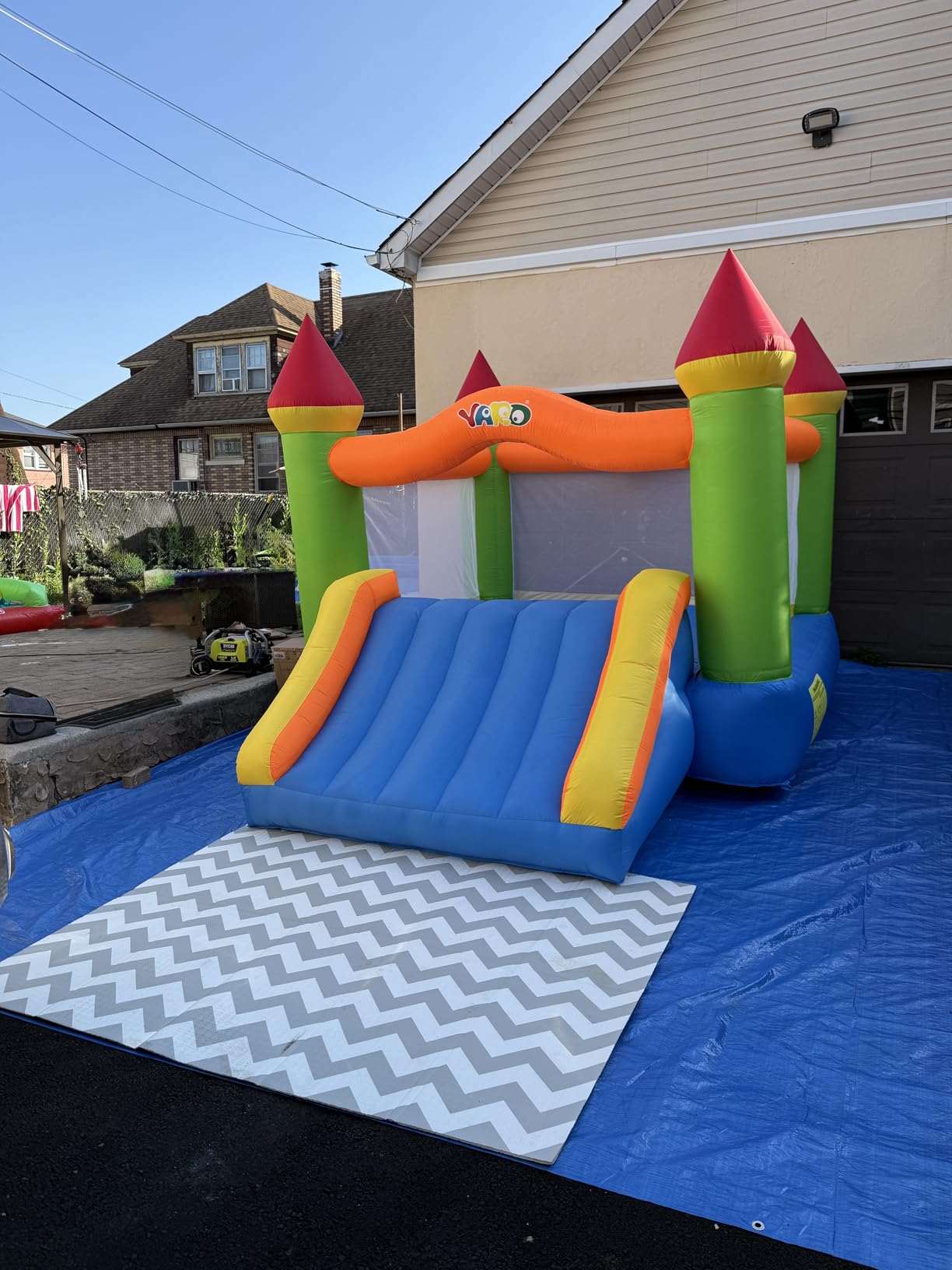 YARD Bounce House, Inflatable Bouncy House for Kids 3-6, 12ft x 9ft x 8ft | Bouncy Castle with Slide and Air Blower for Indoor / Outdoor Party, Jumping House with Extra Thick Material & Safety Netting customer photo 1