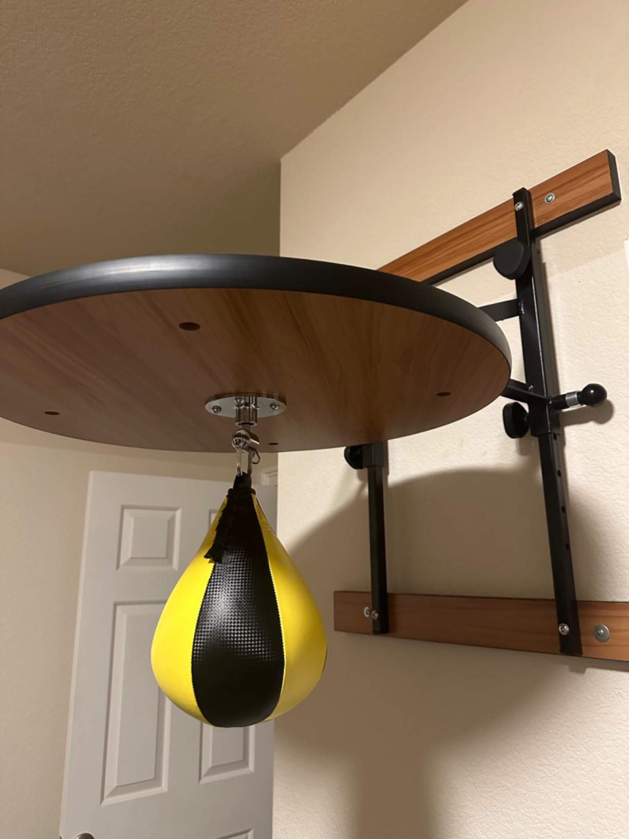 Houseables Speed Bag, Speed Bags for Boxing, Speedbag, Speedbag Platform, Punching Ball, Wall Mount Stand, Adjustable Height, Training Equipment, Wall Mounted Kit, Swivel Ball, Home, Gym, Professional customer photo 2