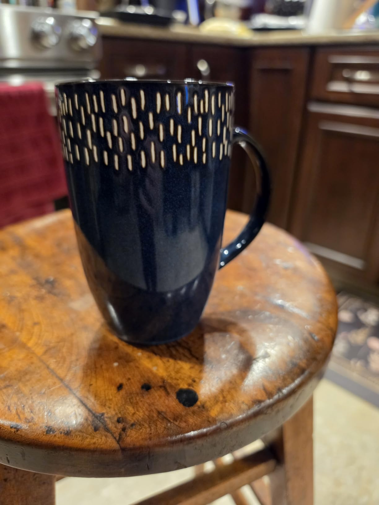 22oz Oversized Heavyweight Ceramic Coffee Mug, Large (Blue) | Extra Large, Oversized Heavyweight Ceramic, Reactive Glaze, Microwave & Dishwasher Safe, Gift Box customer photo 1