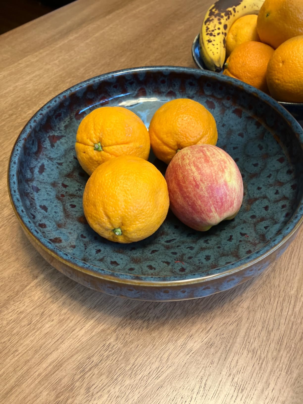 Ceramic Fruit Bowl for Kitchen Counter,Decorative Pedestal Bowl for Table Countertop,Large Footed Serving Bowl,10.2 Inch (peacock Green) customer photo 2