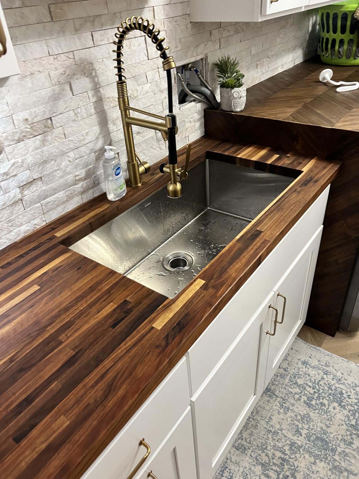 Lordear 15x17 Indoor Outdoor Kitchen Sink with Foldable Faucet Small Bar Prep 16 Gauge T304 Stainless Steel Single Bowl Basin for Island Camper Wet Bar Prep Mobile Home customer photo 2