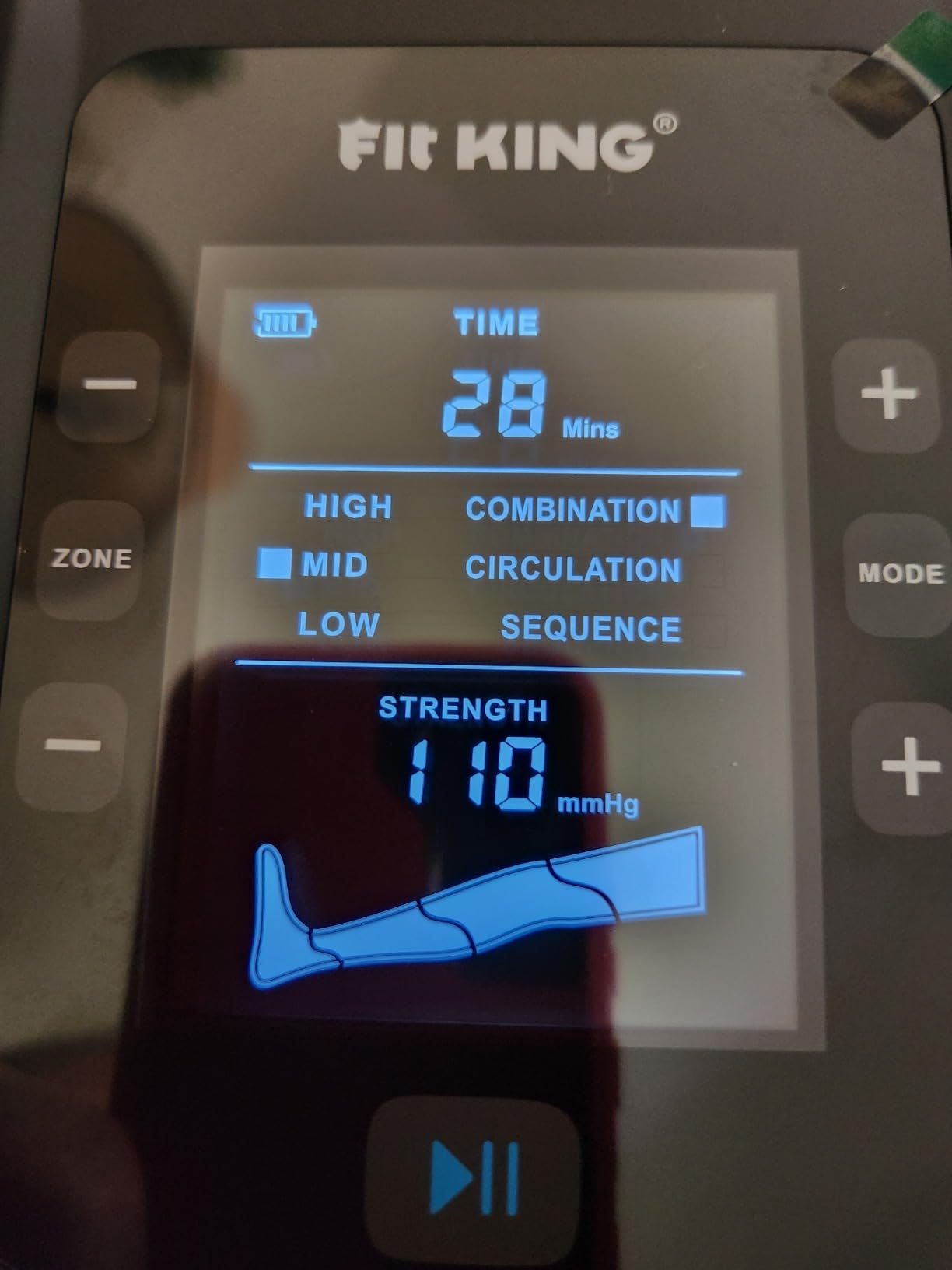FIT KING Professional Air Compression Recovery System, Cordless Rechargeable Compression Boots for Circulation, Full Leg Foot Massager Pressure Boots for Fast Recovery Therapy (Small) customer photo 2