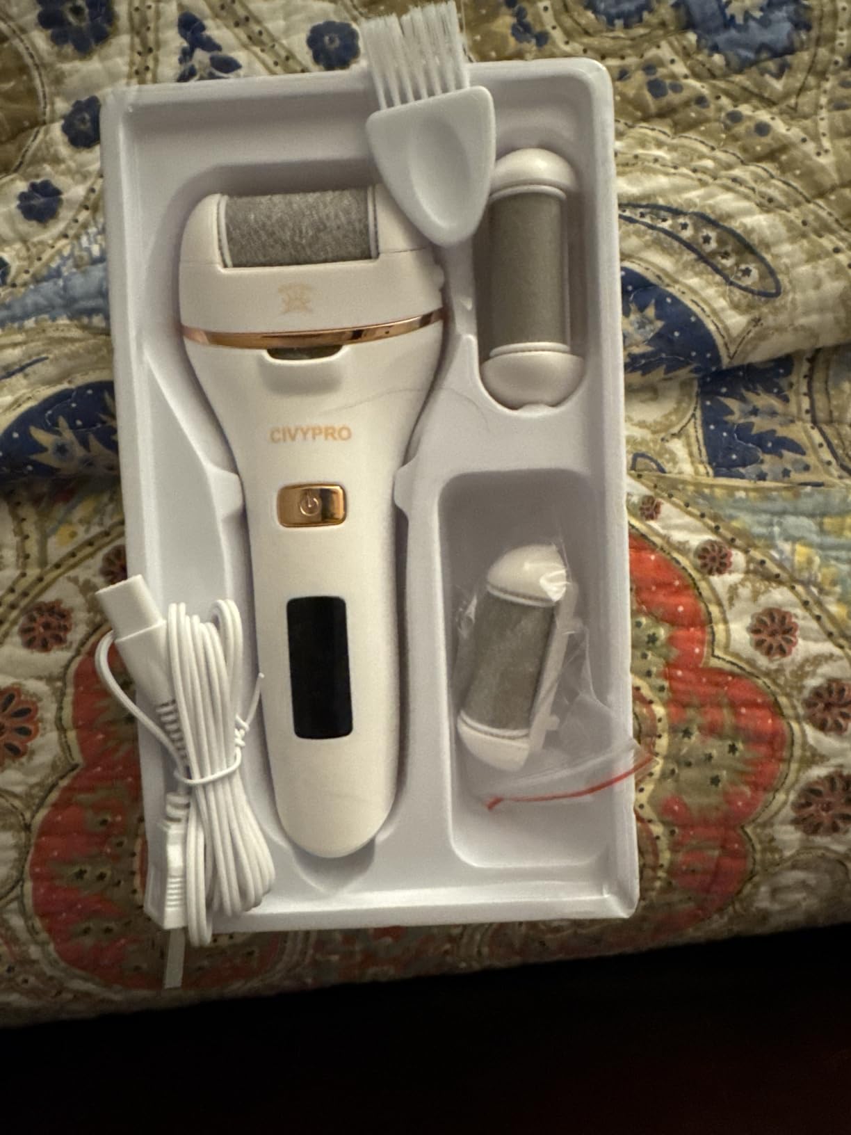 Electric Foot Callus Remover - Long Service Time, Rechargeable Electronic Foot File - Ideal Gift, Professional Pedicure Tools, Waterproof Foot Scrubber, Pedicure Kit Feet Care for Dead Skin (Black) customer photo 2