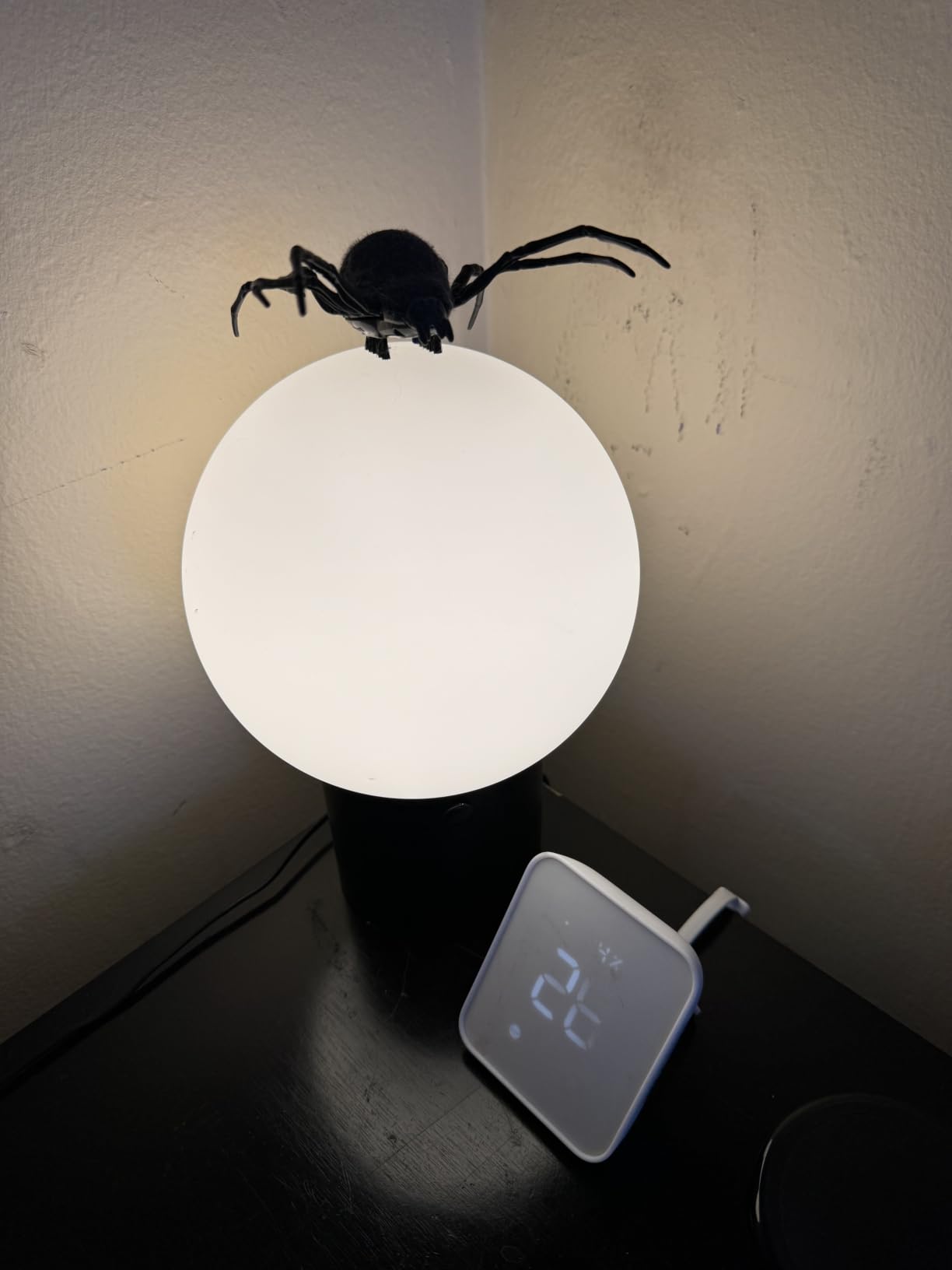Gold Table Lamp for Nightstand with Frosted Glass Globe Lamp Shade, Mid Century Modern Bedside Lamp with Gold Metal Base, Small Nightstand Lamp Side Table Lamp for Bedroom Living Room Entryway customer photo 2