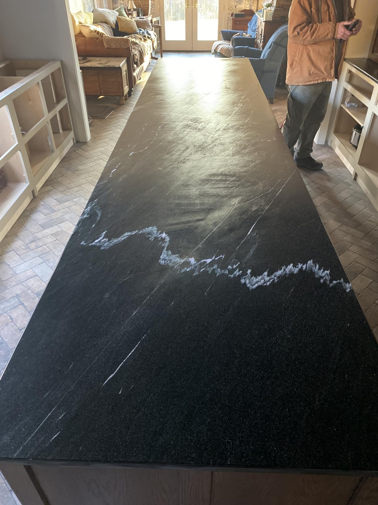 The Original Soapstone Oil | All Natural Food-Safe Blend (NO Mineral Oil) for Soapstone Countertops - Enhances & Darkens Stone, Low-Maintenance Easy to Apply (8oz) customer photo 1