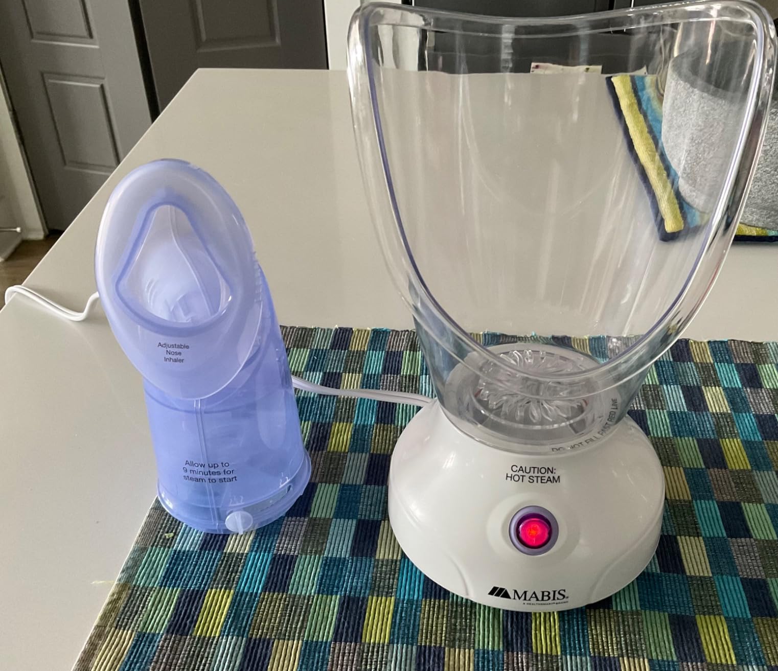 Mabis Steam Inhaler with Adjustable Facial & Nasal Mask (FSA/HSA) - Natural Vapor Inhaler Therapy for Sinus Relief, Skincare, & Pore Cleansing | Plug-in Vaporizer Humidifier - 60ml Liquid Capacity customer photo 2