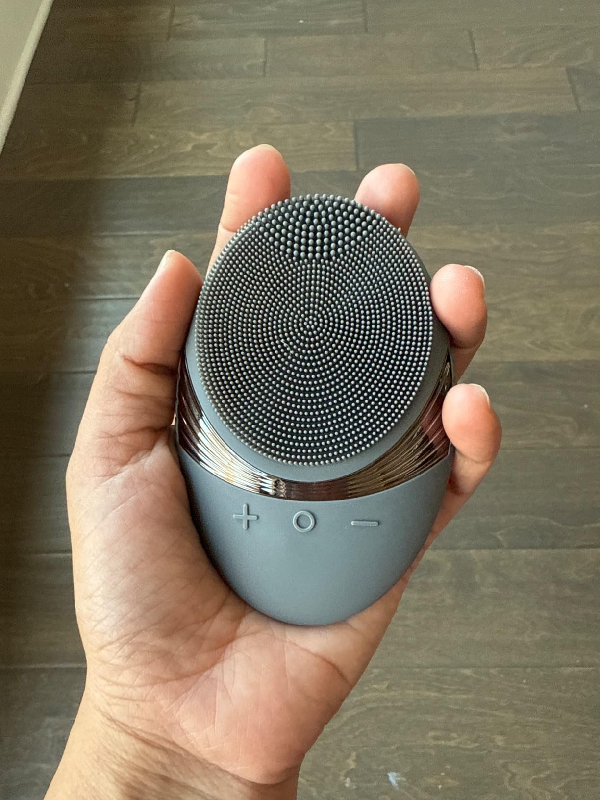 COSLUS FBS01 Facial Cleansing Brush Face Scrubber, Compact for Travel | Rechargeable, Gentle Silicone, 5 Cleansing Modes, Deep Cleaning for Men & Women, Removing Blackhead Exfoliating, Grey customer photo 1