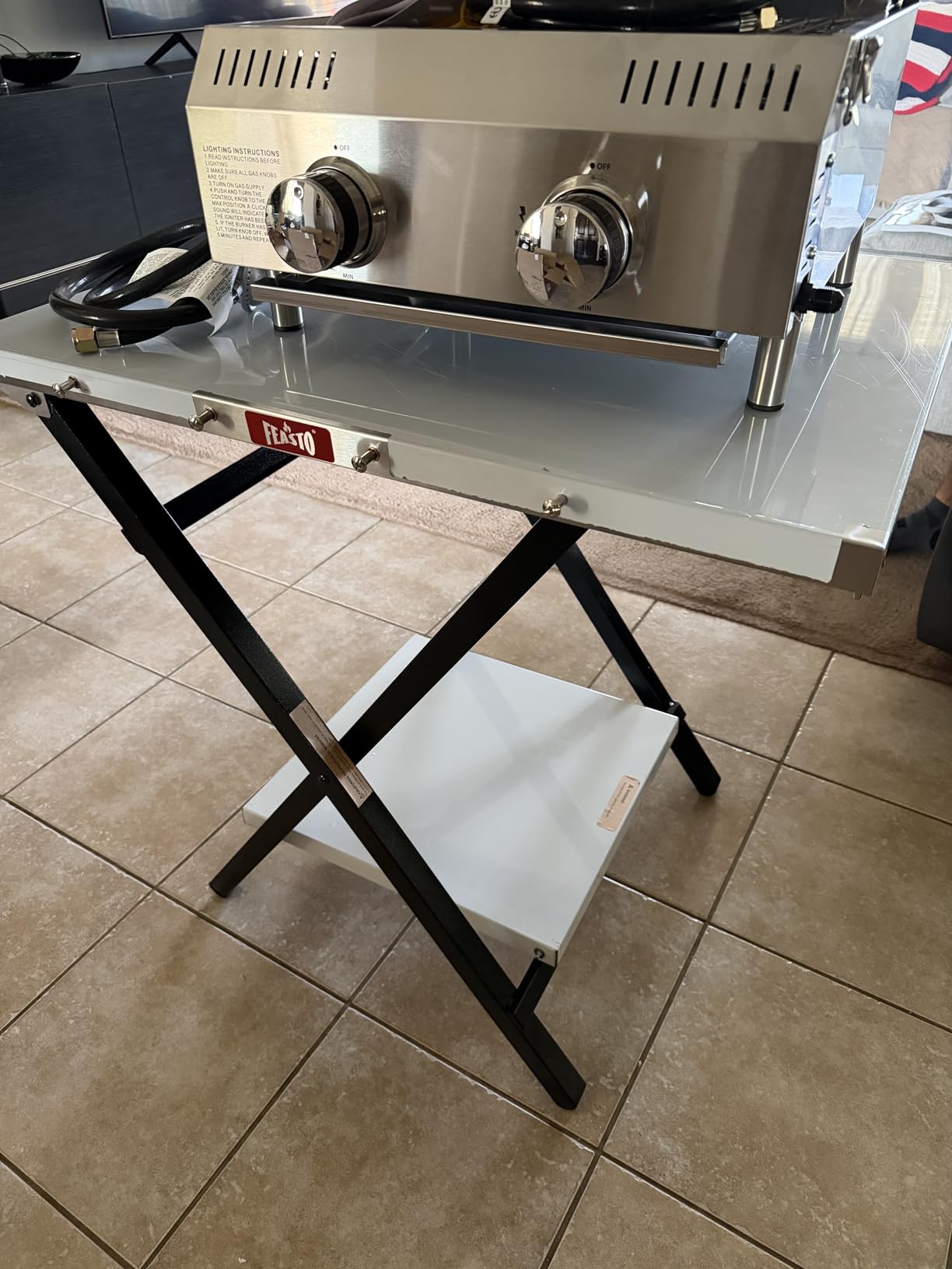 Feasto Outdoor Grill Table, Folding Prep Table, 30