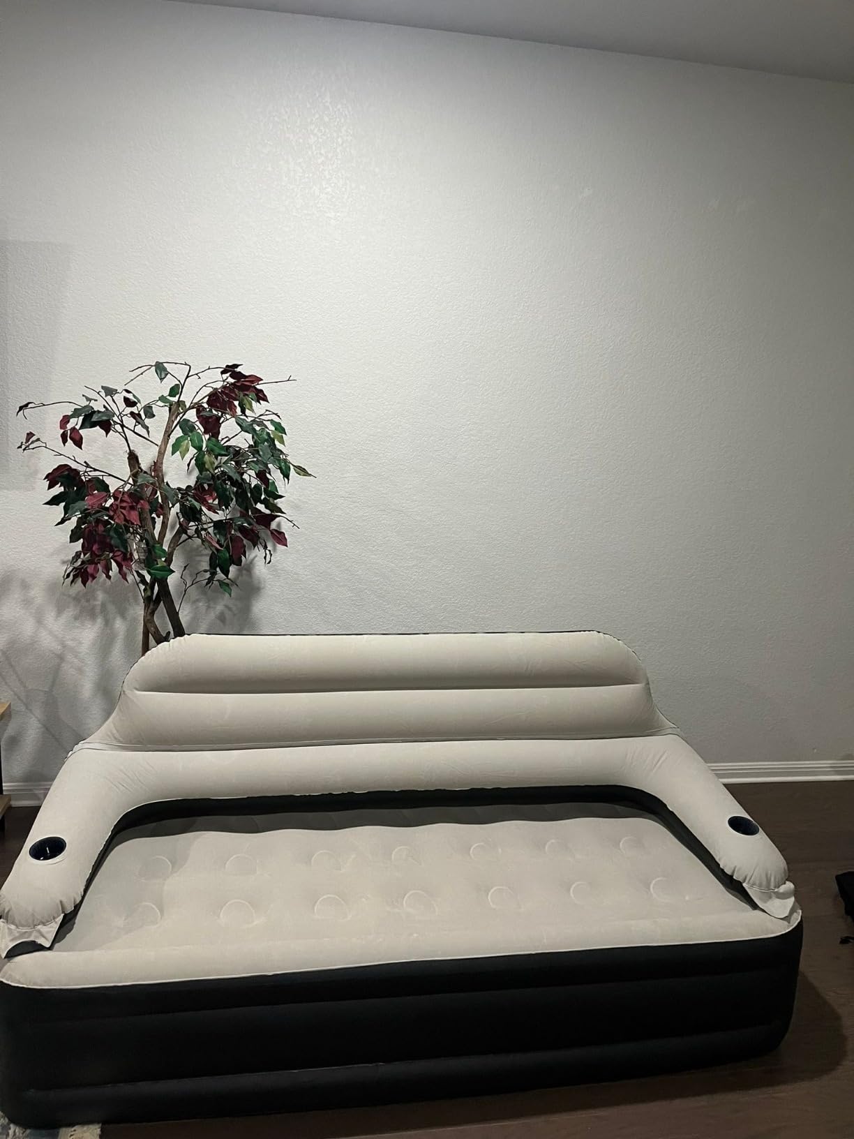 DIMAR GARDEN Twin Size Air Sofa Bed Mattress with Headboard and Pump, Blow Up Couch Inflatable Bed customer photo 1