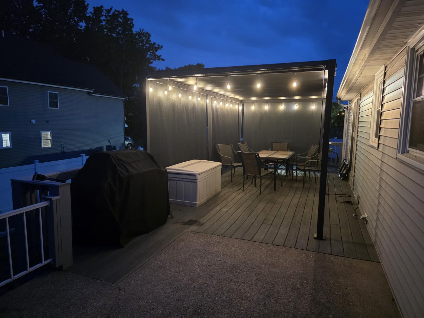 MIRADOR 80S Louvered Pergola 10' x 20', Modern Style with Adjustable Louvers and Integrated Drainage System for Deck Garden Yard, Easy Installation, Plus Size, Charcoal customer photo 1