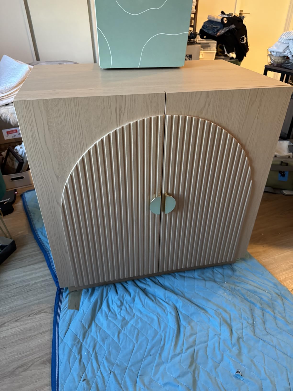Amunrbrek Large/Tall Litter Box Enclosure, Modern Wooden Litter Box Furniture for XL Litterbox customer photo 2