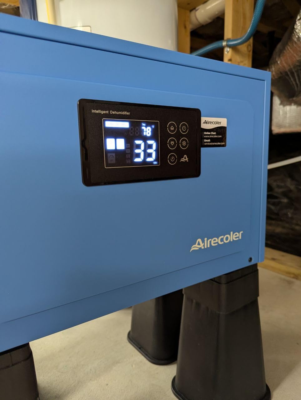 125 Pints Commercial Dehumidifier for Crawl Space & Basement | Industrial Grade Water Damage Restoration, Drain Hose Included, Timer, Auto Defrost, Memory Starting | Airecoler GT-X5 customer photo 2