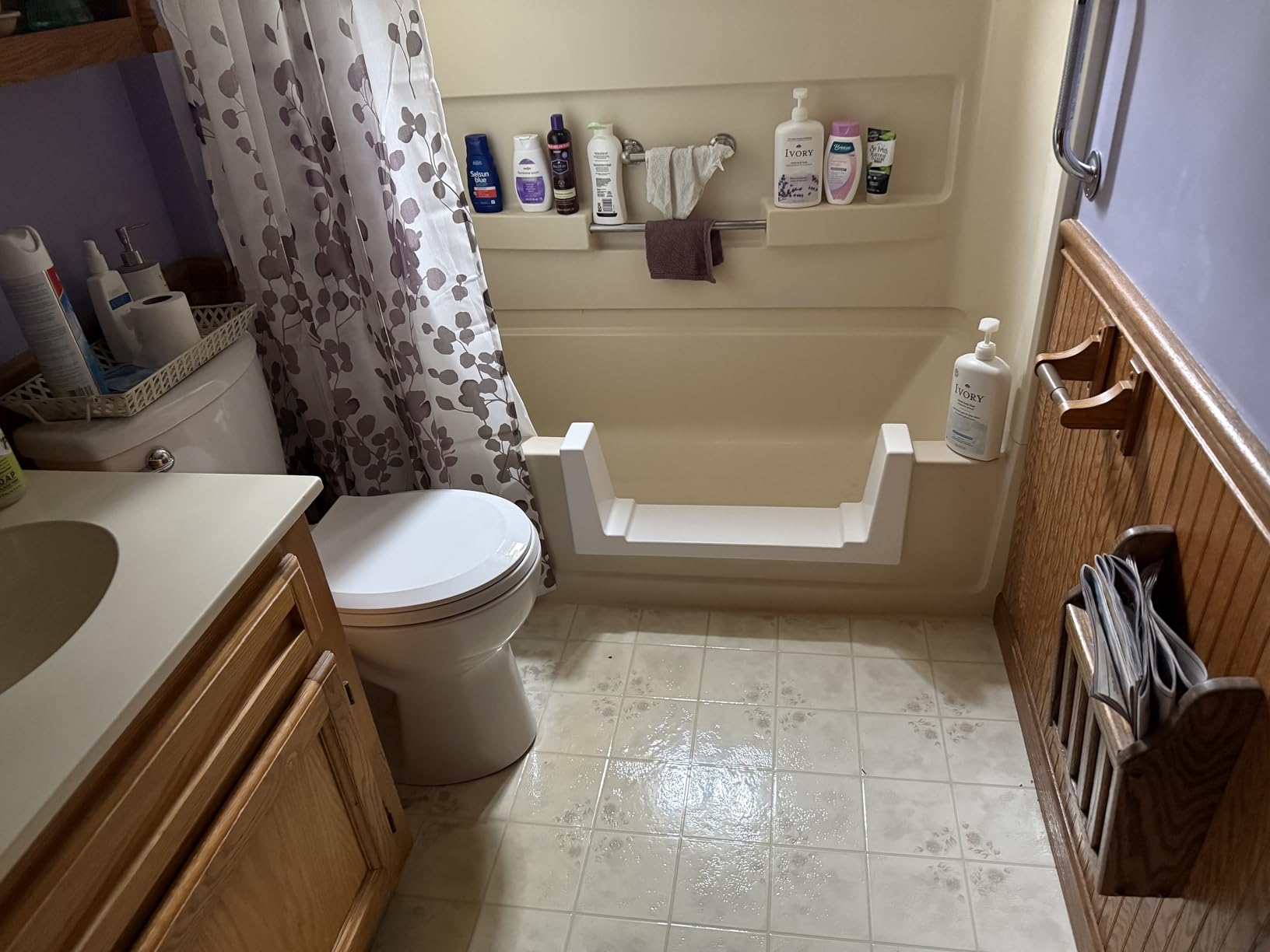 Walk-Thru Insert Accessibility Kit - Bath to Shower Conversion, White (Xtra-Deep) customer photo 2