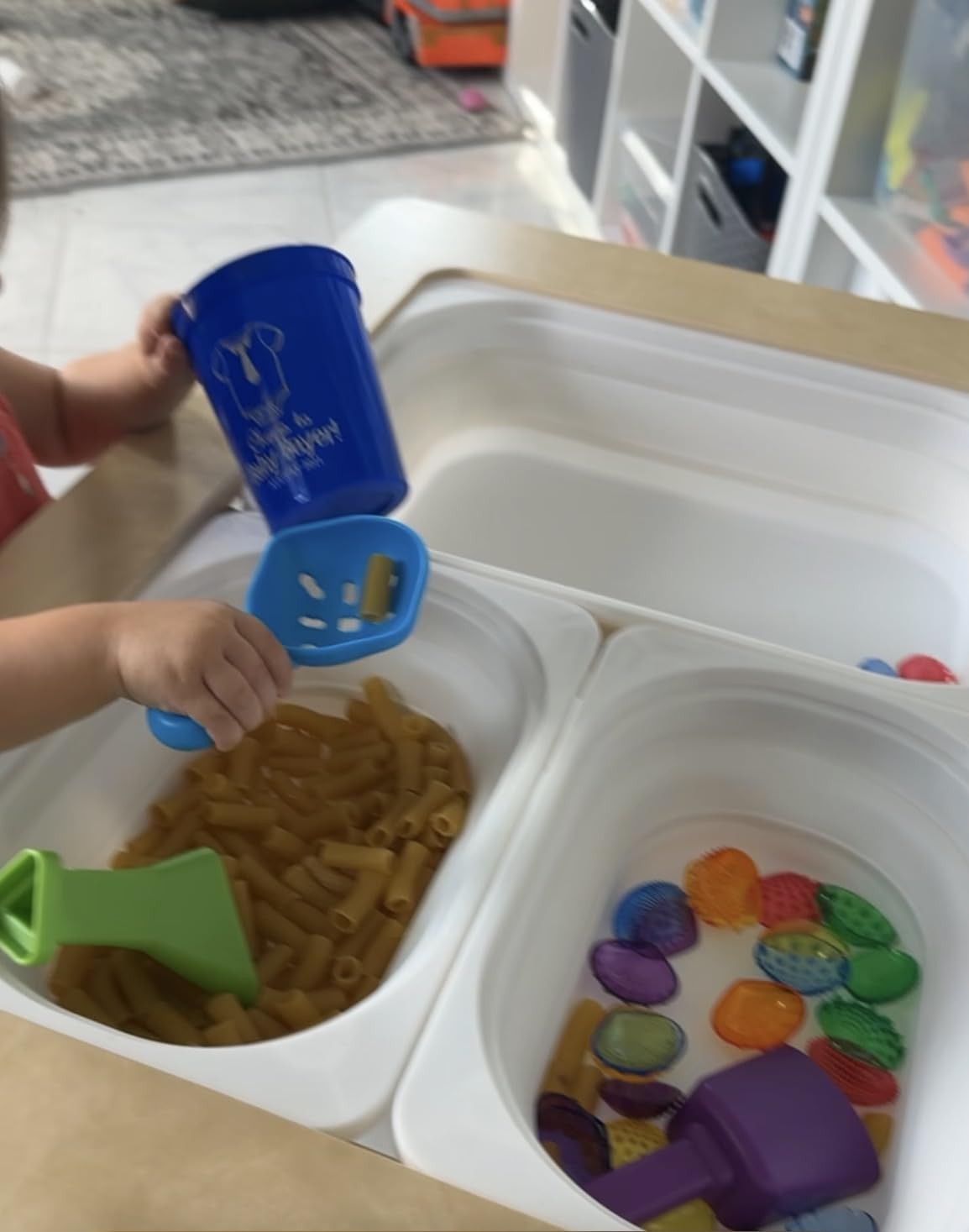 7 Days of Play Sensory Play Activity Table with Foldable Legs, Storage Bins, and Lid - Sensory Table for Toddlers & Kids | Great Gift for Birthdays, Christmas & Special Occasions customer photo 1