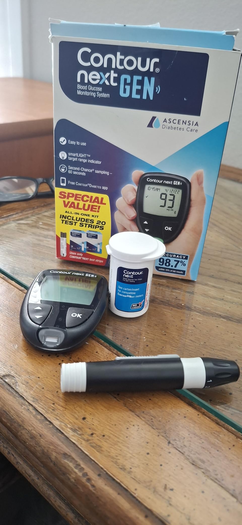 Ascensia CONTOUR NEXT GEN Blood Glucose Monitor All-In-One Kit with 20 Test Strips, Accurate Blood Sugar Monitor, Easy-to-Use Glucose Meter, Portable and Reliable Diabetes Testing Kit customer photo 2