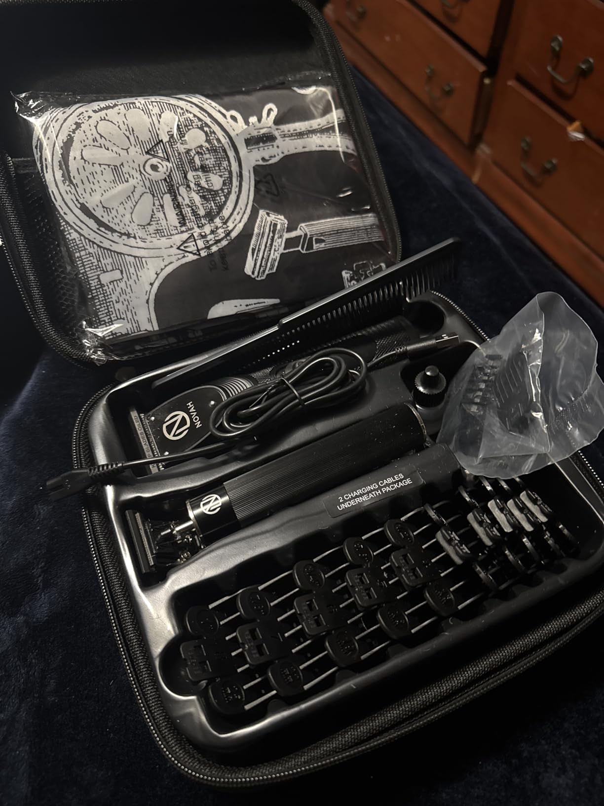 Novah Professional Hair Clippers for Men, Professional Barber Clippers and Trimmer Set, Mens Cordless Clipper, Fade Haircut Kit, Electric Hair Cut Machines customer photo 1