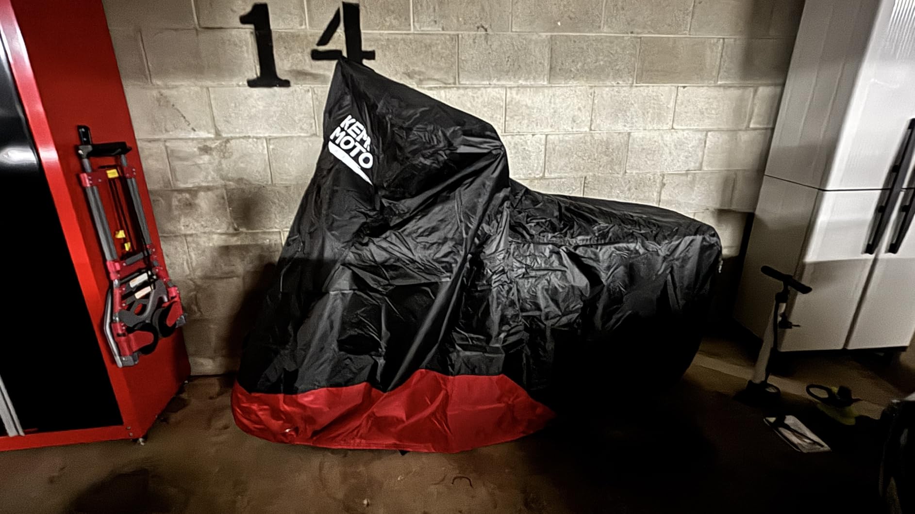 KEMIMOTO 420D Heavy Duty Waterproof Outdoor Motorcycle Cover Side Top Box | Fit Adventure Fit For R1250 GS Tenere 700 KLR 650 Africa Twin 1290 Super Adventure Transalp All Weather Windproof Buckle customer photo 2