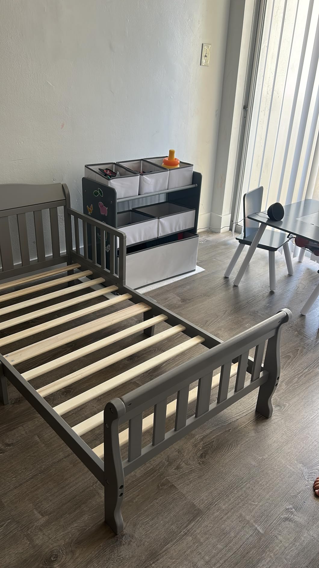 Delta Children 4-Piece Toddler Playroom Set, Grey/White & Canton Toddler Bed, Greenguard Gold Certified, Grey customer photo 2