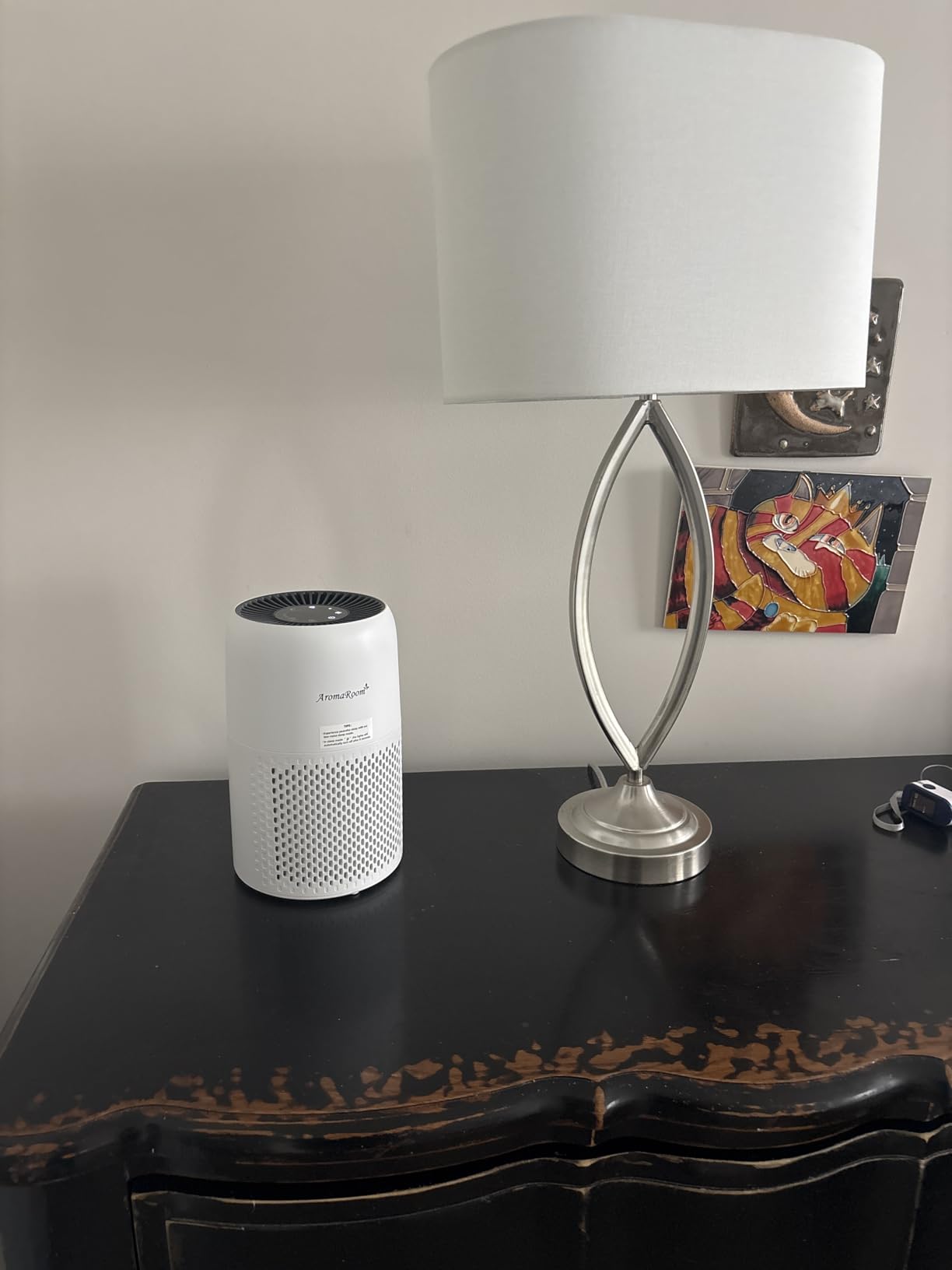AromaRoom Air Purifiers for Bedroom with True HEPA13 Filters 3-in-1 | 22dB Quiet Air Cleaners for Baby Room Office Dorm, Pet Air Purifier with Aroma Pad for Wildfires Smoke Pollen Dander customer photo 1