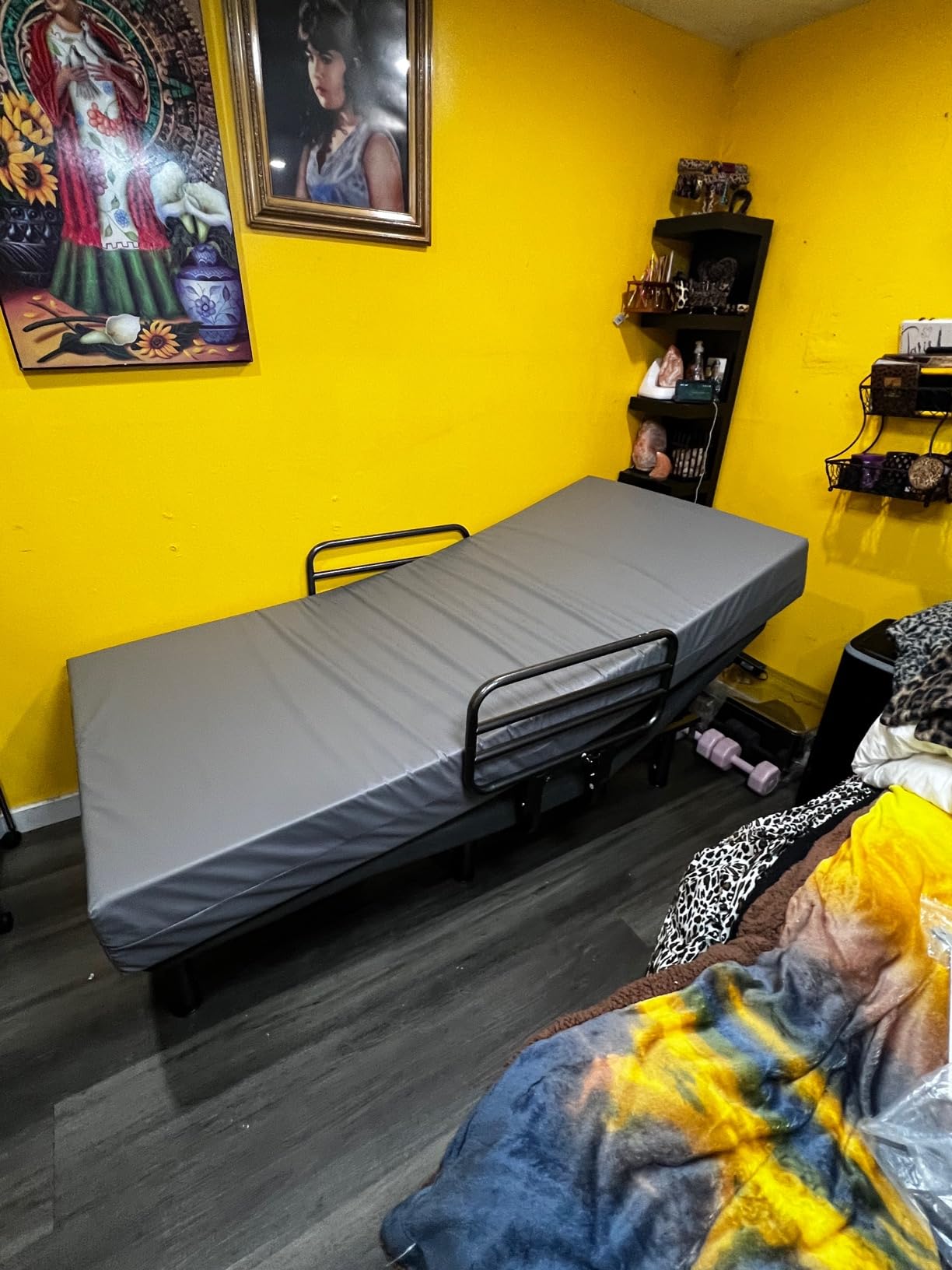Home Care Electric Adjustable Bed Frame with Safety Rail, Twin XL | Safety Rail Included, Easier Bed Entry & Exit, 3 Adjustable Leg Heights, Under-Bed Nightlight, Wireless Head & Foot Incline customer photo 1