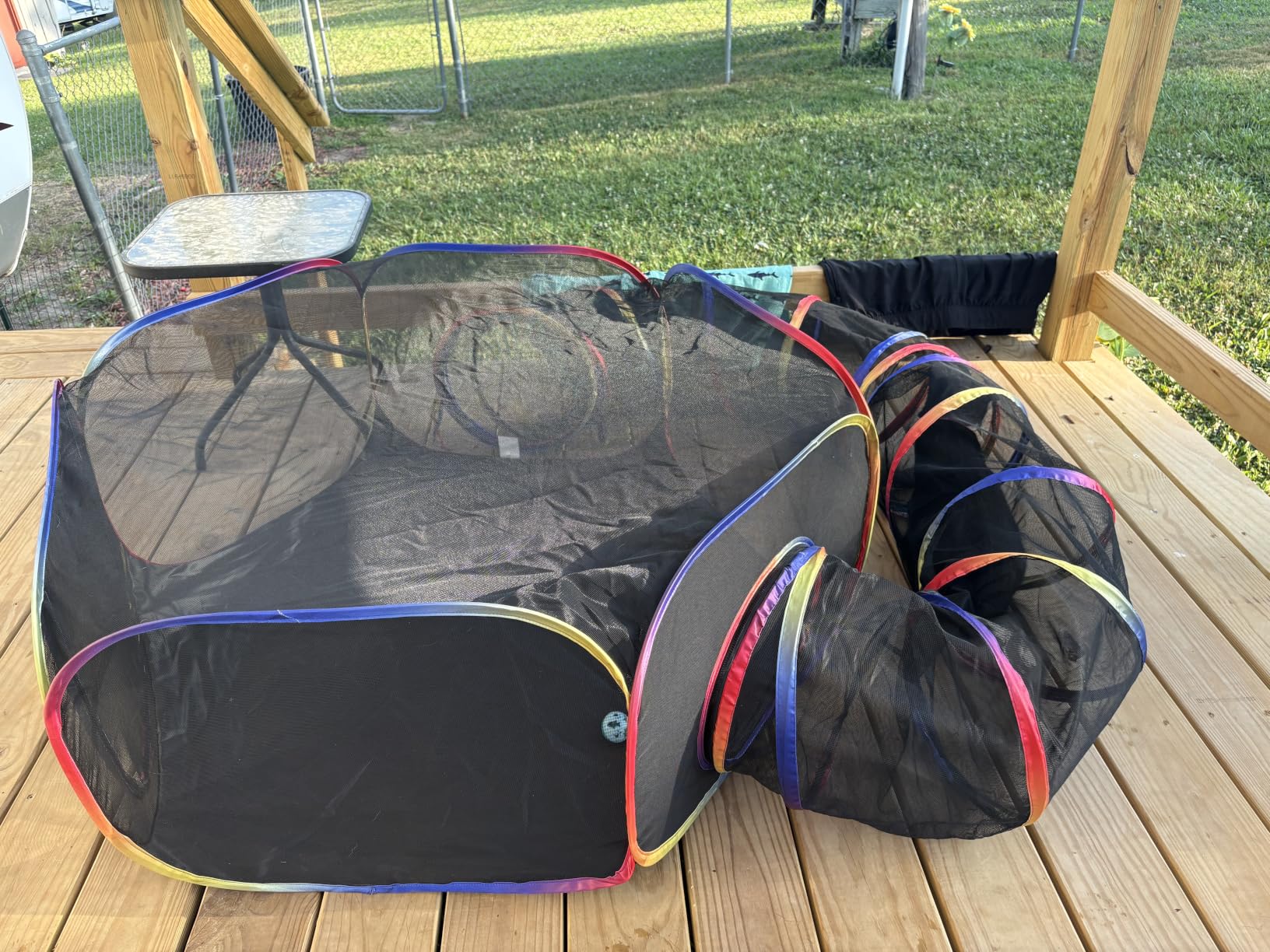 Outdoor Cat Enclosure - Portable Catio Playground for Cat Run, Kitty and Small Animals - Tent & Tunnels for Outside and Indoor Play customer photo 2
