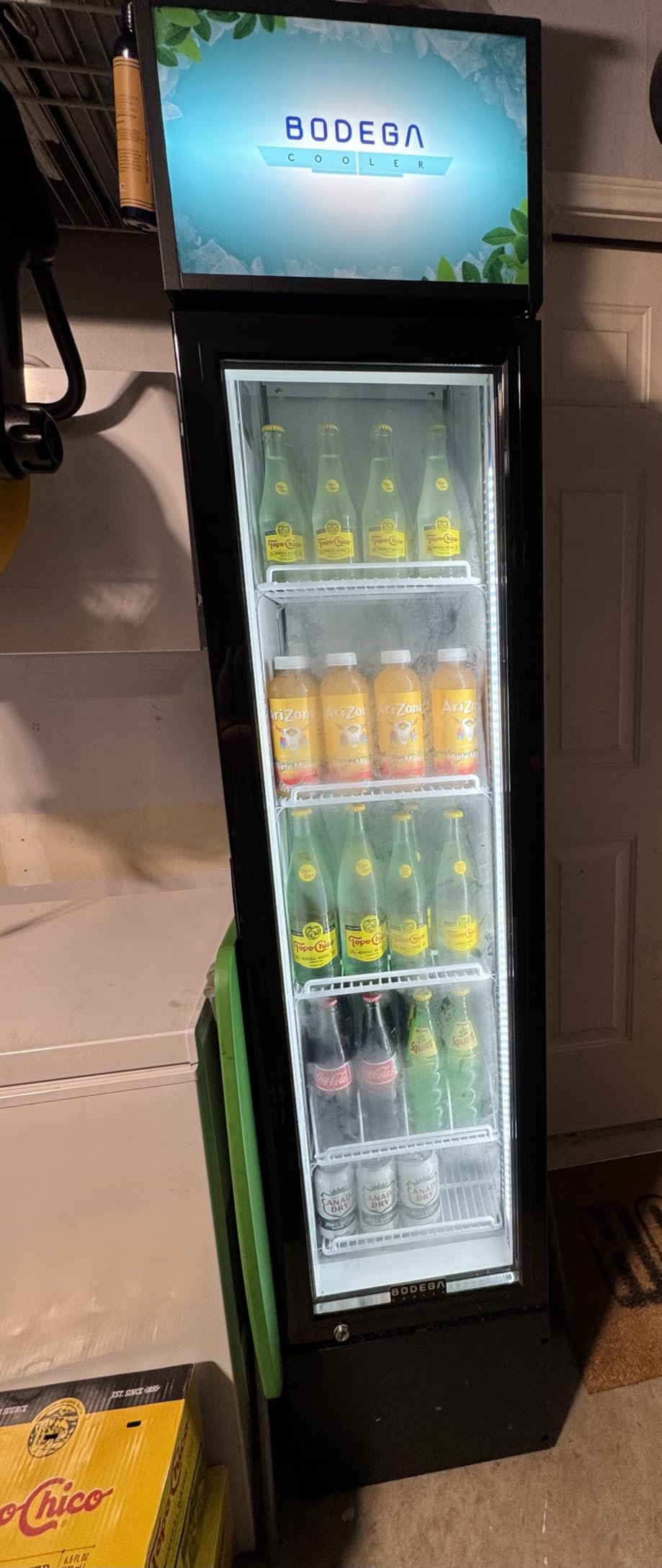 BODEGACOOLER Merchandiser Refrigerator, 40 Cu.Ft Commercial Beverage Cooler | Double Glass Door Commercial Cooler, Display Refrigerator with Soft LED Light, Adjustable Shelves customer photo 1