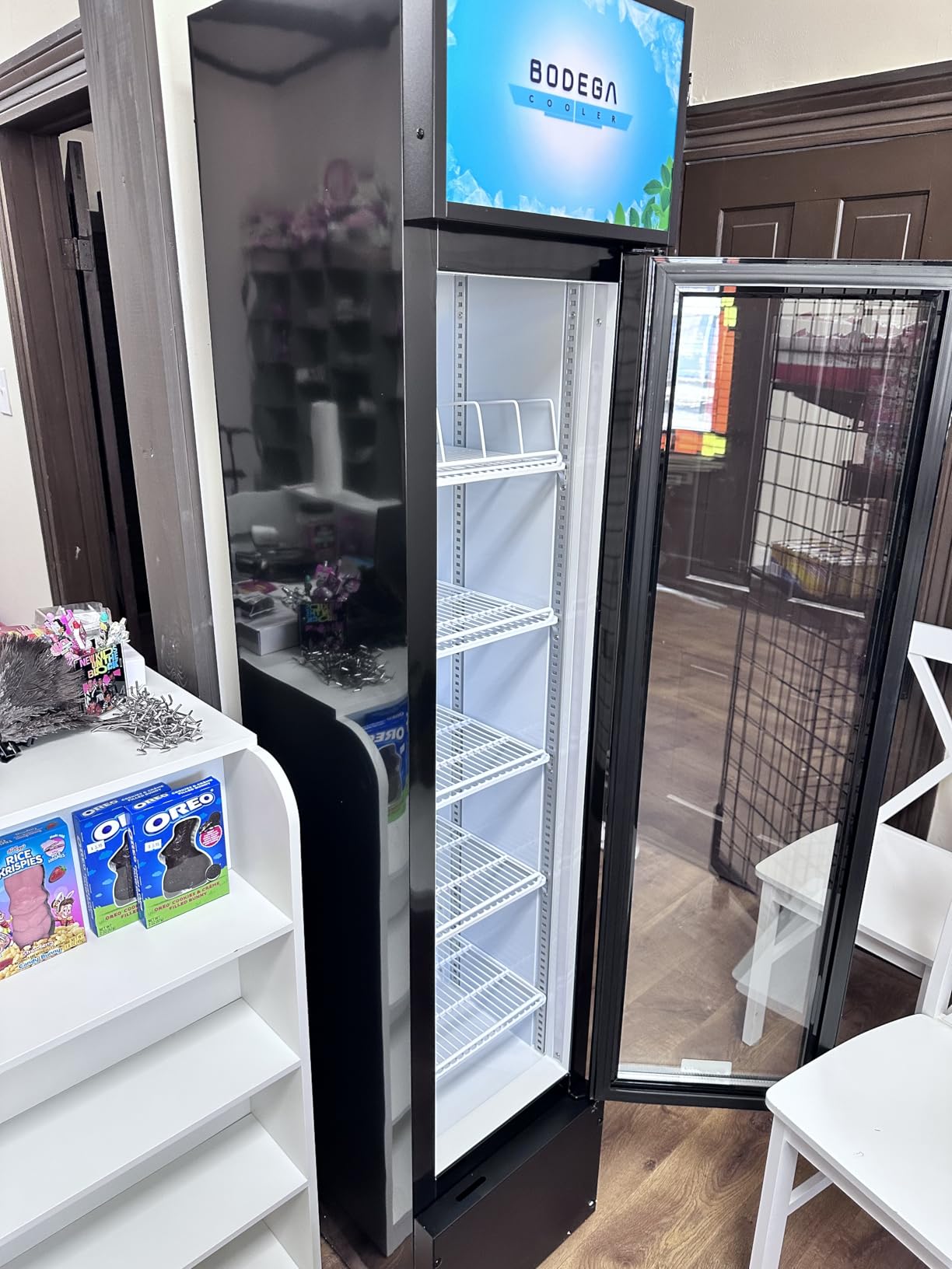 BODEGACOOLER Merchandiser Refrigerator, 40 Cu.Ft Commercial Beverage Cooler | Double Glass Door Commercial Cooler, Display Refrigerator with Soft LED Light, Adjustable Shelves customer photo 2