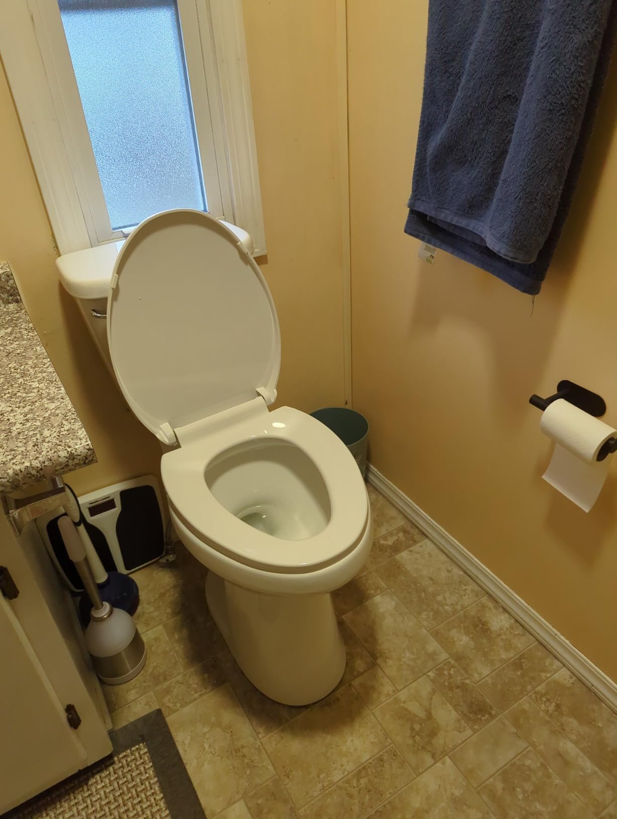 SUPERFLO 21 Inch High Toilet Elongated Extra Tall Toilets with Comfort Height Toilet Seat & 1.28 GPF Single Flush, Suitable For Seniors & Tall Person customer photo 1