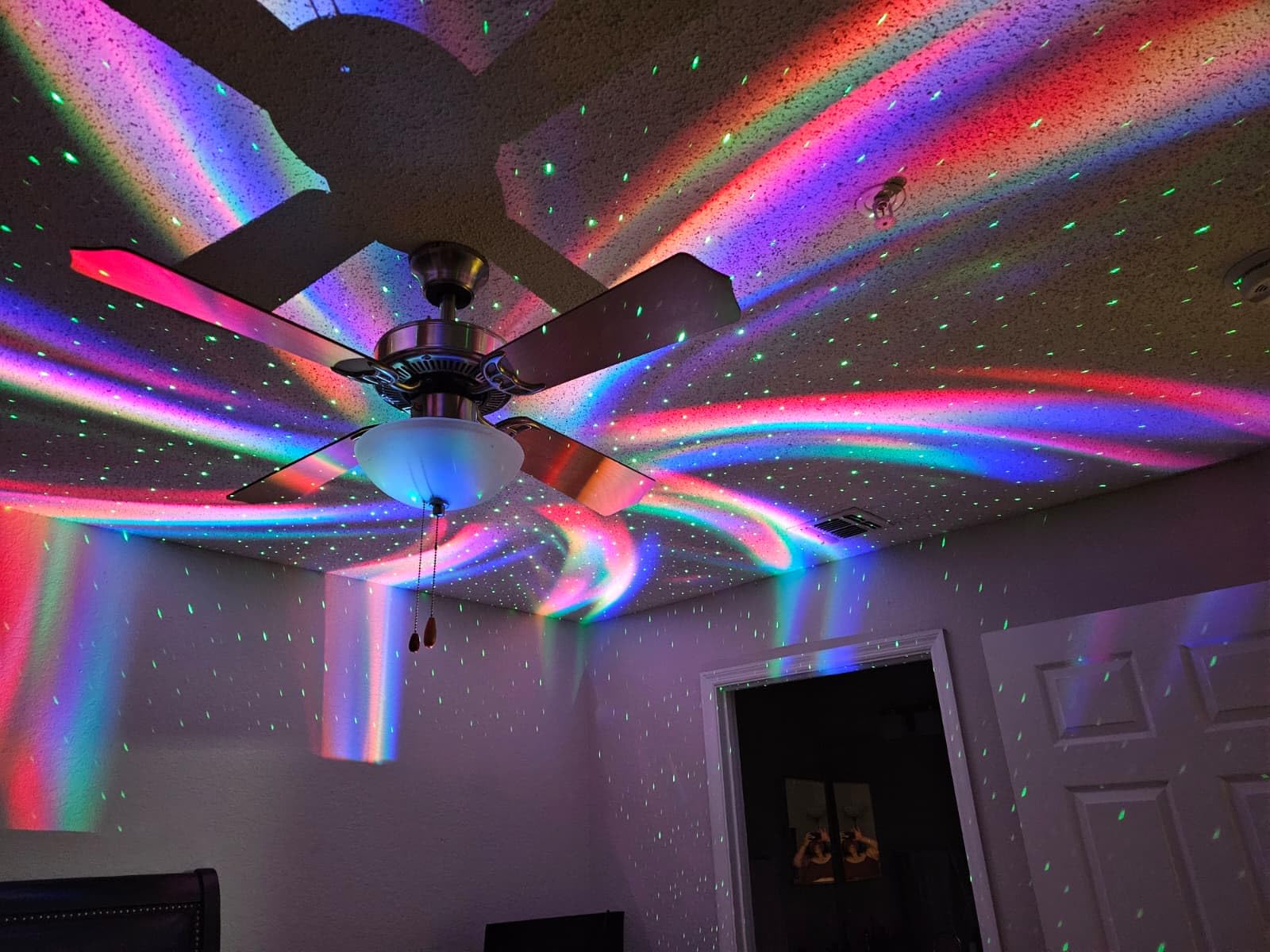Rossetta Dual Lens Galaxy Star Projector, Aurora Night Light for Bedroom | 58 Light Effects, White Noise, Bluetooth Speaker, Music Sync, Remote Control, Timer, Room Decor Gift for Kids Adults Teens customer photo 2