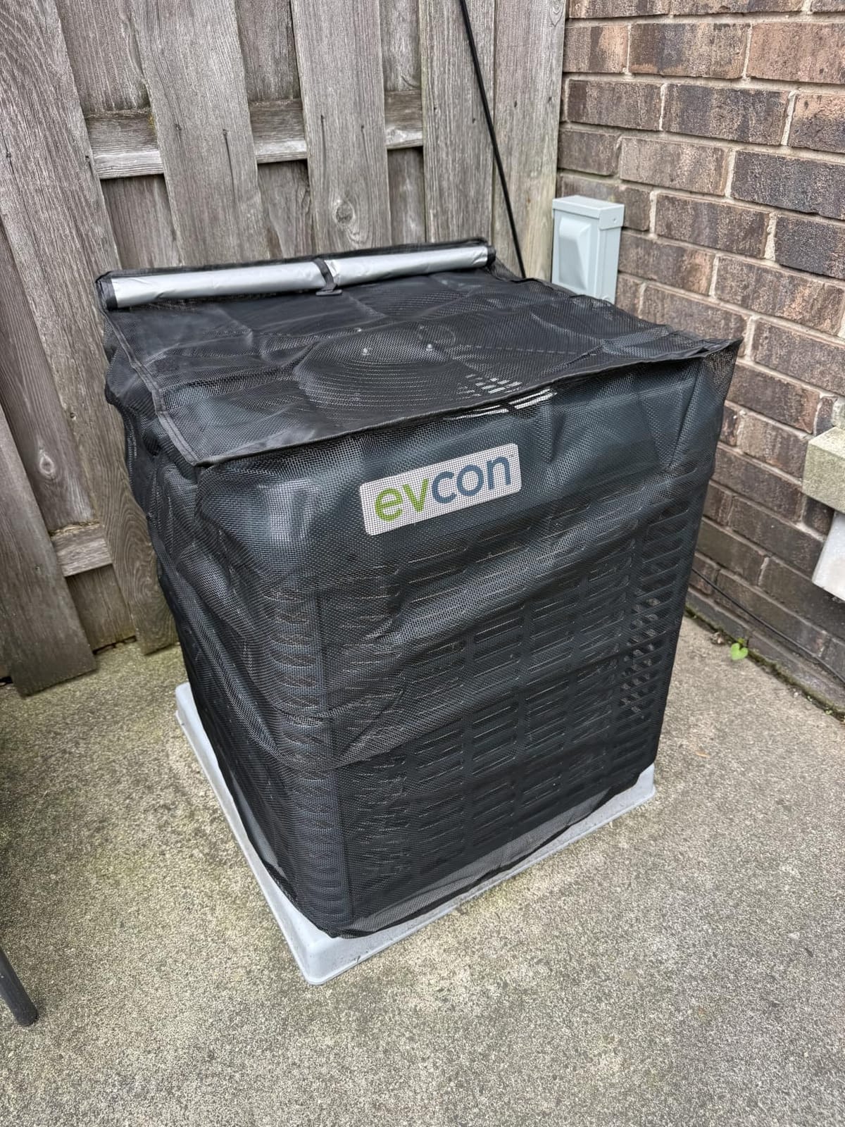 2 in 1 Air Conditioner Covers for Outside, 24''W x 24''W x 30''H, Black | Breathable full mesh AC covers, waterproof top, all-season guard against cottonwood fluff & leaves customer photo 1