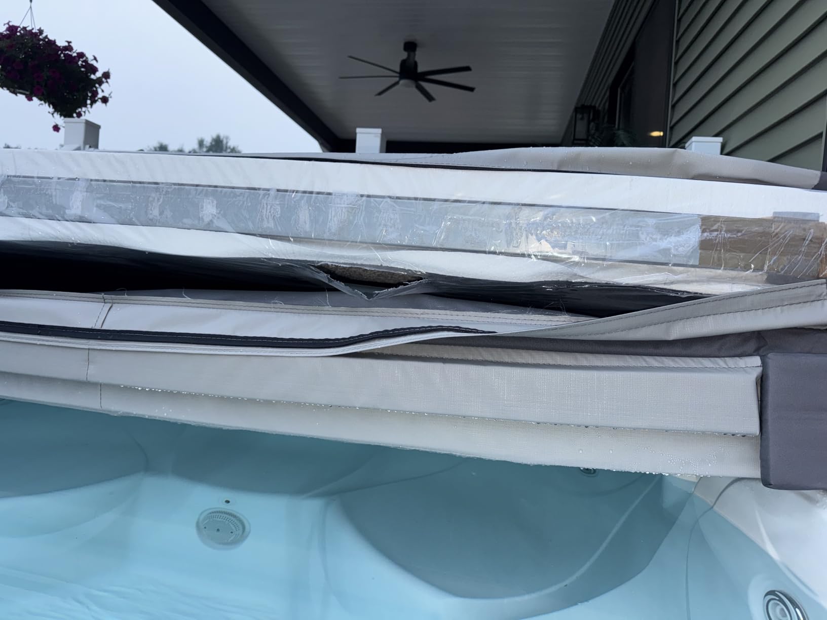 The Cover Guy Hot Tub Cover | Replacement Spa Covers with UV Protected Vinyl + High Density Foam | Energy-Saving Cover for All Climates | Fits Square Tubs with 82-84