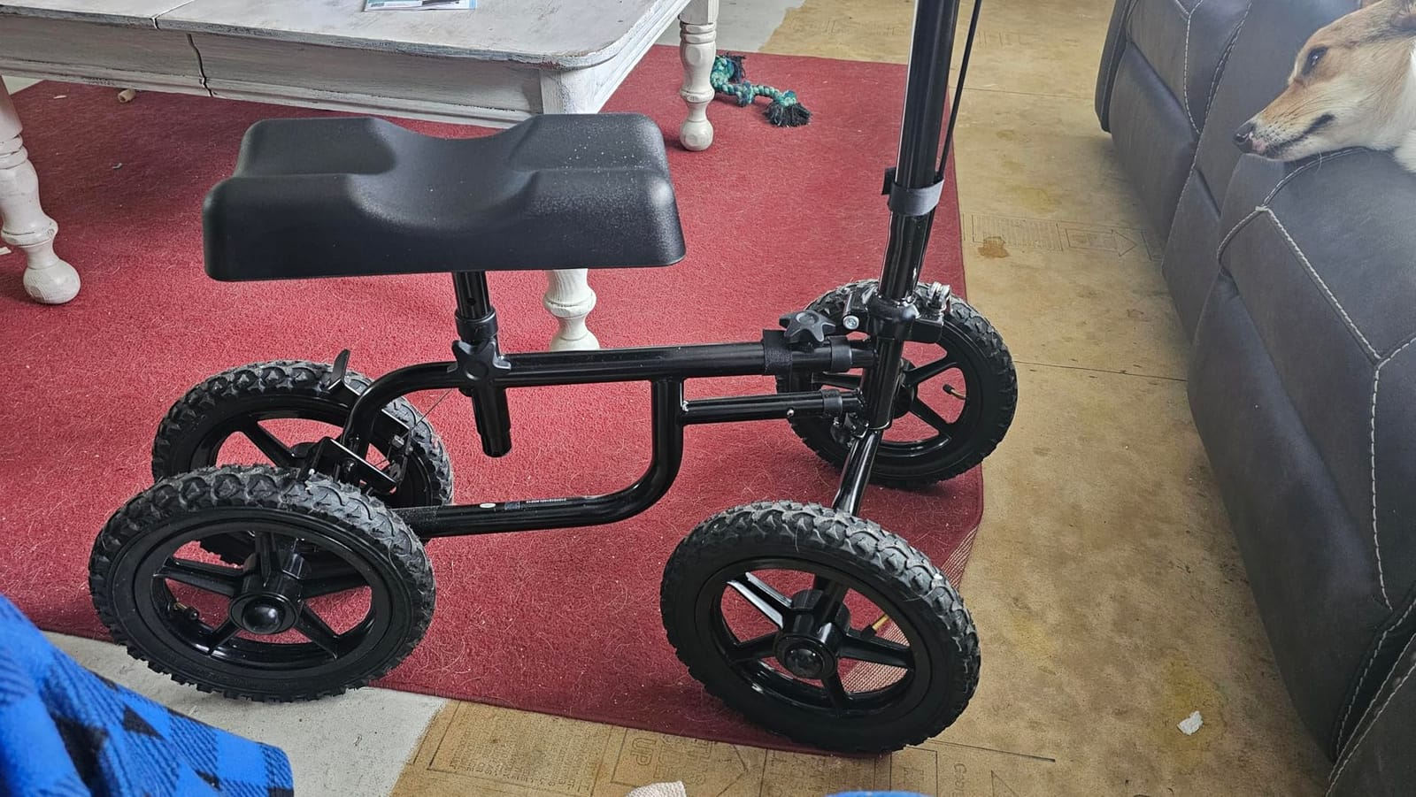 Vive Mobility All Terrain Knee Scooter Walker for Foot Injuries - Adult | Broken Leg Crutch Cart Roller for Surgery, Broken Foot, Ankle Injury - Kneeling Rolling Steerable Seated Wheel Scooter Aid customer photo 1