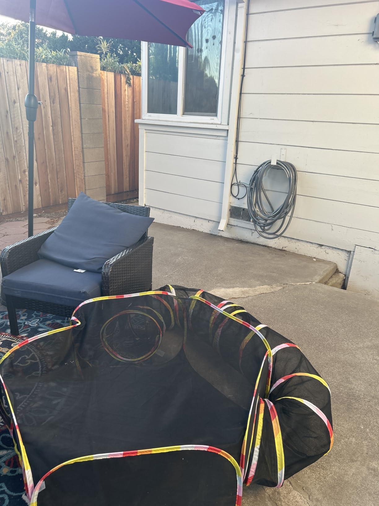 Outdoor Cat Enclosures, Cat Playground Portable Catio Mesh Tent, Outside Circle Playpen Tunnel for Kitty, Rabbit, Puppy and Small Animals customer photo 2