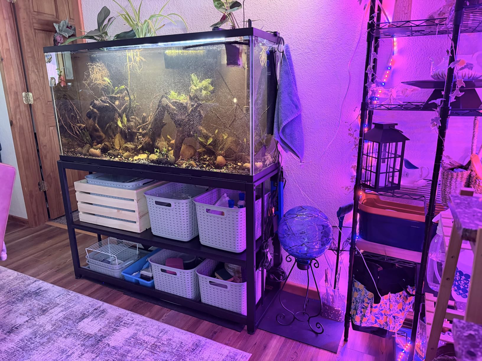VOWNER 55-75 Gallon Fish Tank Stand - Metal Aquarium Stand, 48.4