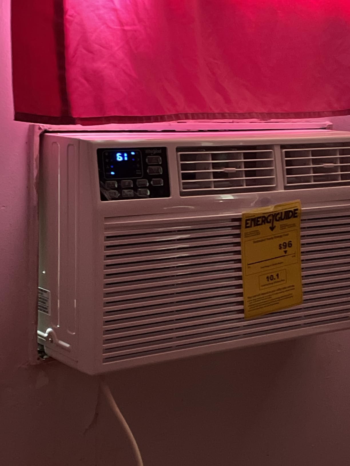 Whirlpool 10,000 BTU Wall Air Conditioner, Remote Control, White customer photo 2