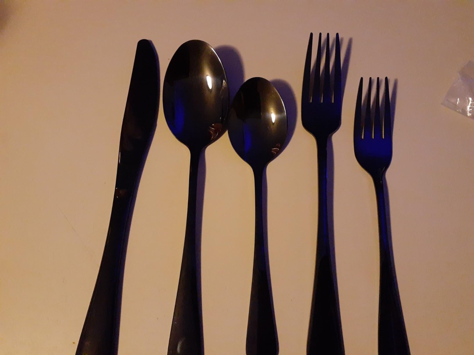 40-Piece Black Silverware Set Service for 8, Stainless Steel Flatware Set | Kitchen Cutlery Utensils Set for Home and Restaurant, Knives Forks Spoons Set, Mirror Polished, Dishwasher Safe customer photo 1