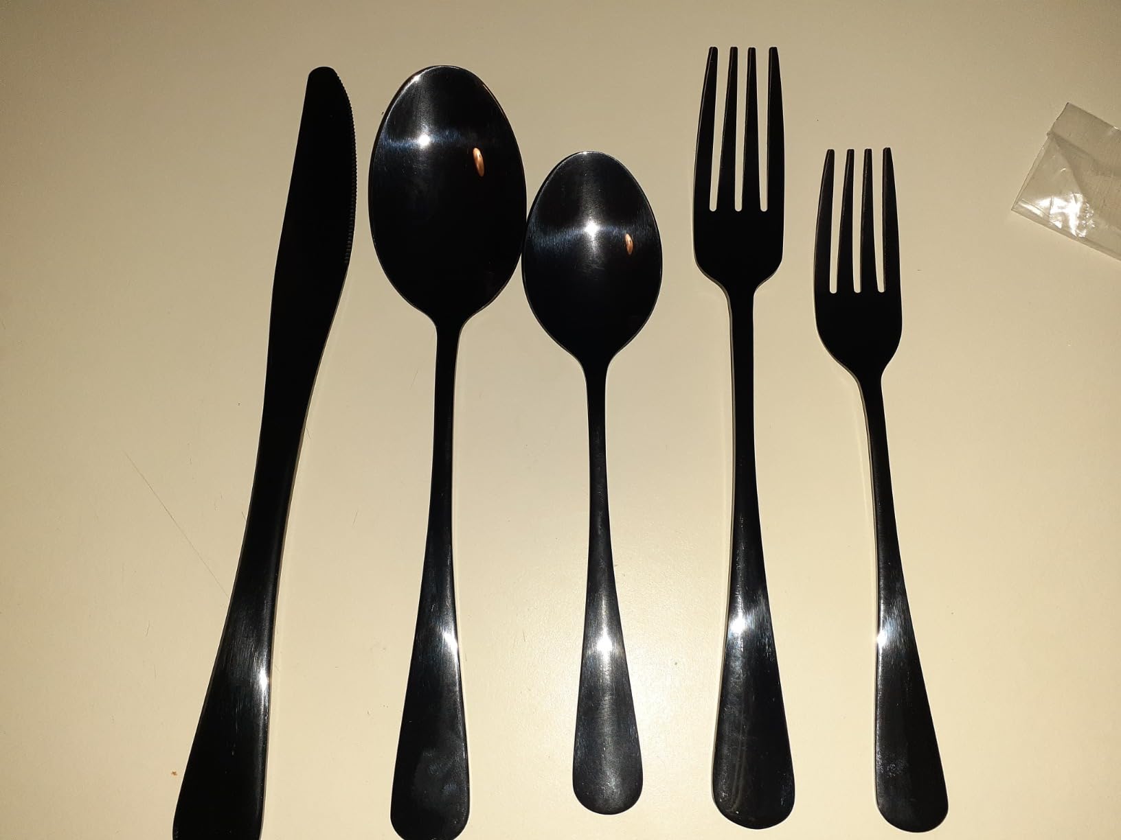 40-Piece Black Silverware Set Service for 8, Stainless Steel Flatware Set | Kitchen Cutlery Utensils Set for Home and Restaurant, Knives Forks Spoons Set, Mirror Polished, Dishwasher Safe customer photo 2
