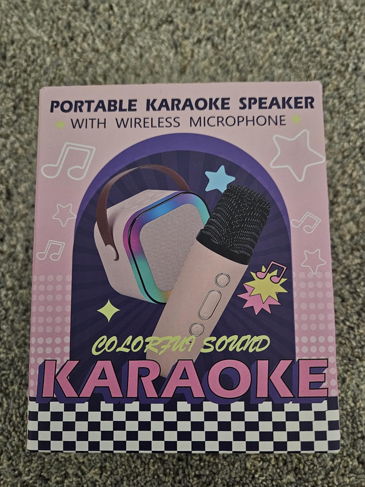 Mini Karaoke Machine for Kids Adults, Portable Bluetooth Speaker | Kids Speaker with 2 Wireless Microphones, Toys Birthday Gifts for Girls Ages 4-12+ Home Party (Blue) customer photo 2