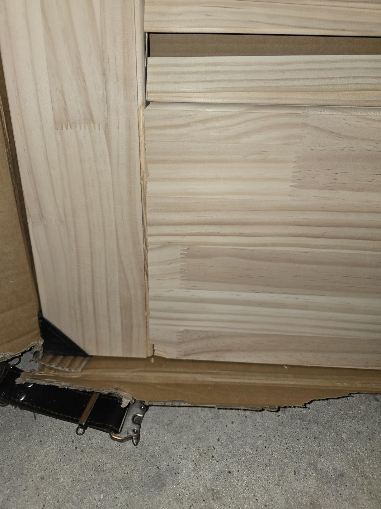 Door Elements Multi-Finger Joint Solid Pine Louver Over Louver Door Slab 32X80 customer photo 1