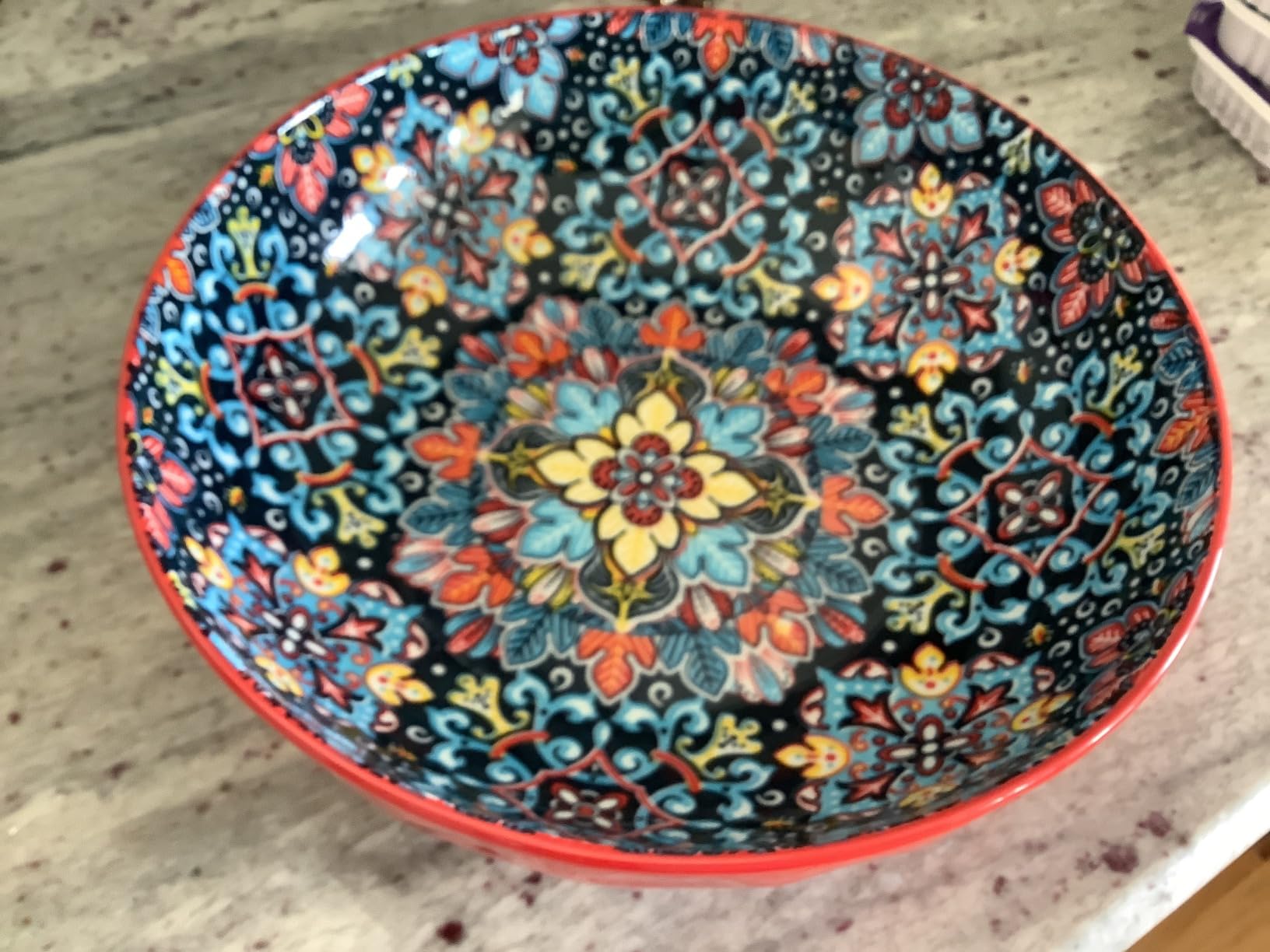 vancasso Large Serving Bowls,78 Oz Salad Bowls Set of 2,Serving Dishes-Red customer photo 2