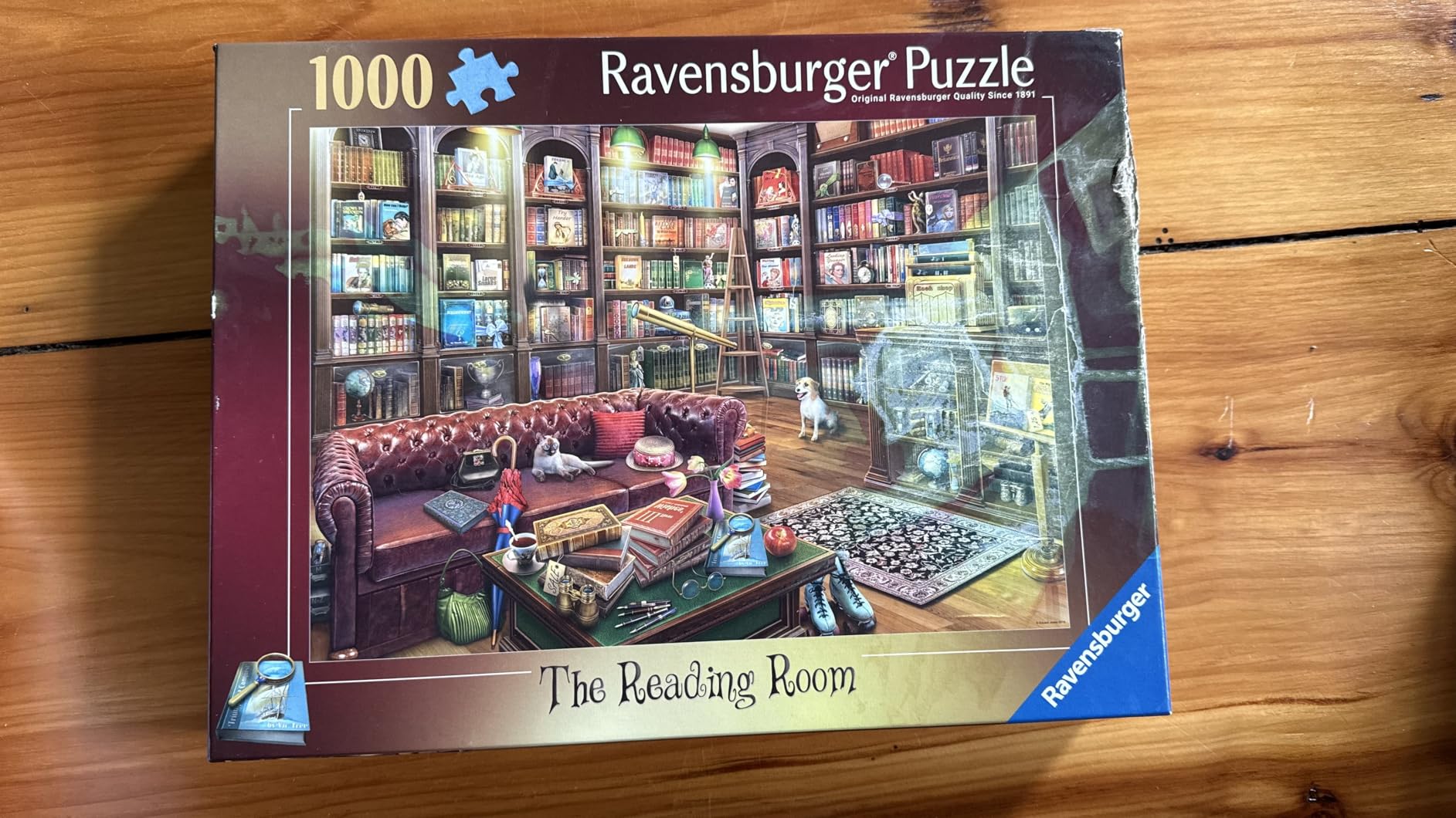 Ravensburger The Reading Room - 1000 Piece Jigsaw Puzzle - Stunning, Vivid Colors - Books, Knick-Knacks & Overstuffed Chairs - Peaceful Library Scene - Puzzles for Adults customer photo 2