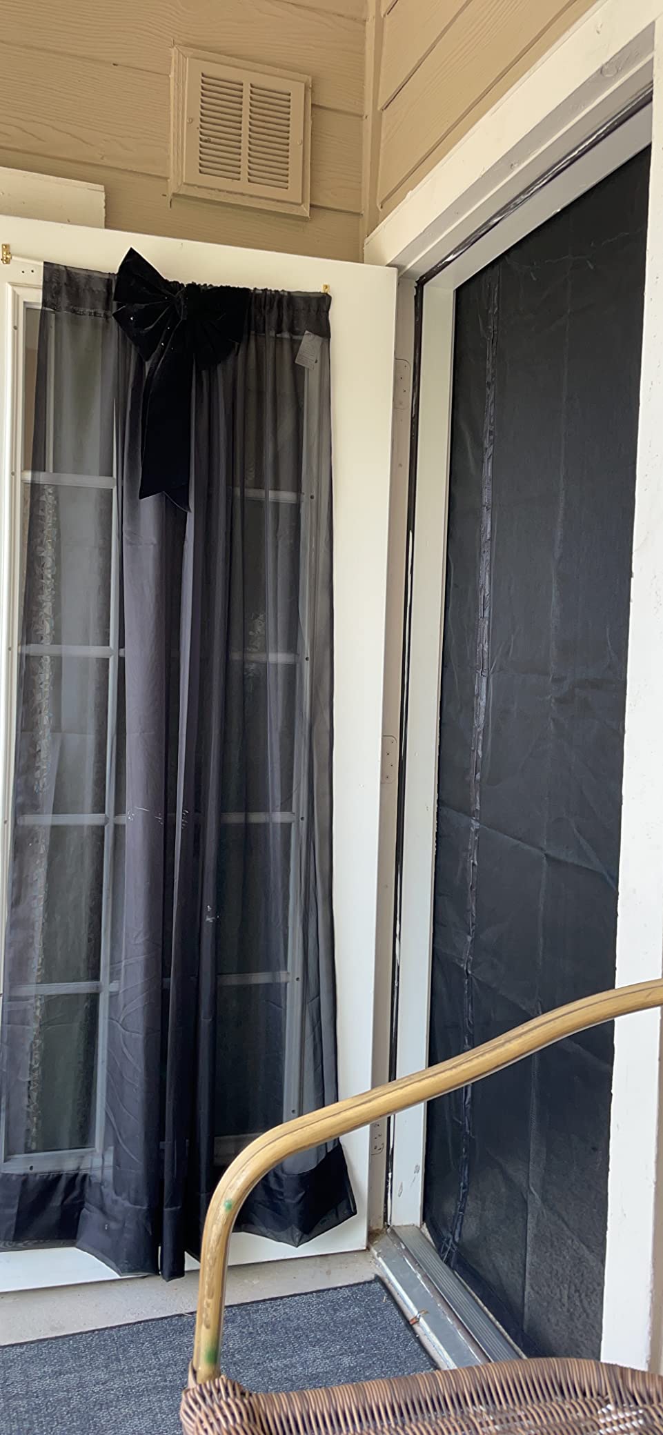 Reversible Side Opening Wide Magnetic Screen Door for Sliding & French Door | Heavy Duty Thicker 255g/㎡ Reinforced Mesh bug Door Screen Magnetic Closure, Screen 74