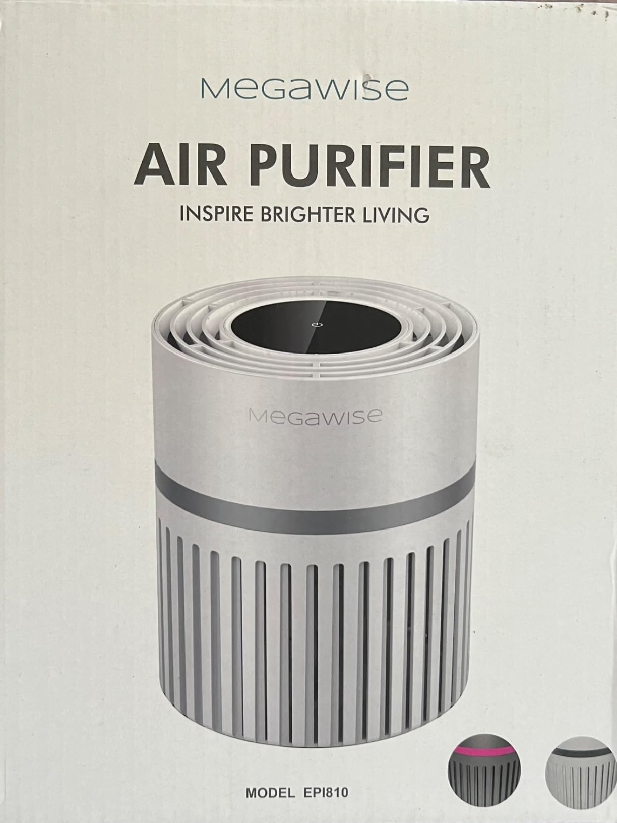 MEGAWISE H13 HEPA Air Purifier for Home, Desktop Air Cleaner with True HEPA Filter, 3-Stage Filtration, Ultra-Quiet, Compact Design for Bedroom, Office, and Small Rooms - EPI810 customer photo 1