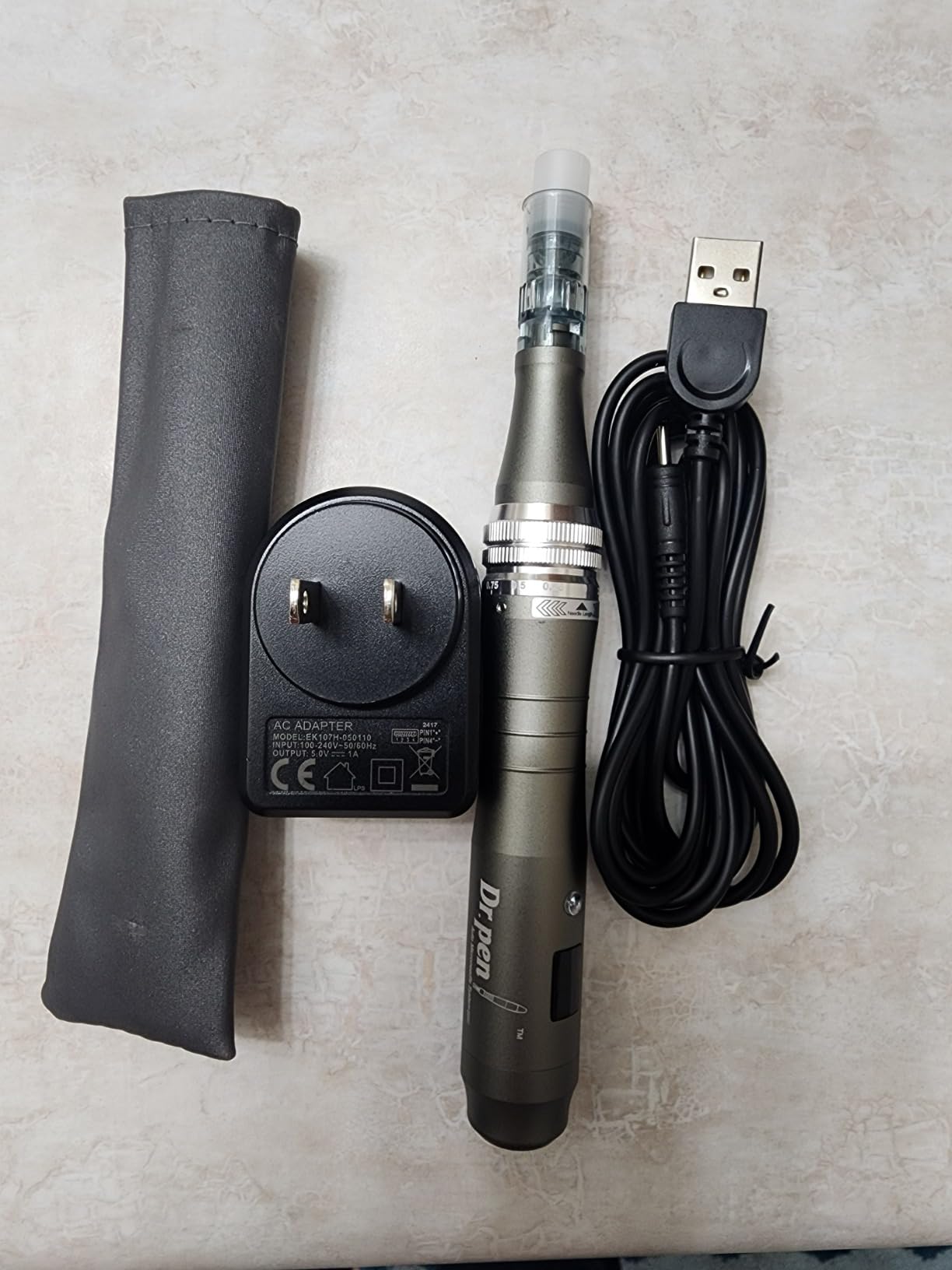 Dr Pen M8 Microneedling Pen 0.25mm Rechargeable 20 Cartridges for Home Use - 6 Adjustable Speeds - Beginner-Friendly - Lightweight Travel Case customer photo 2
