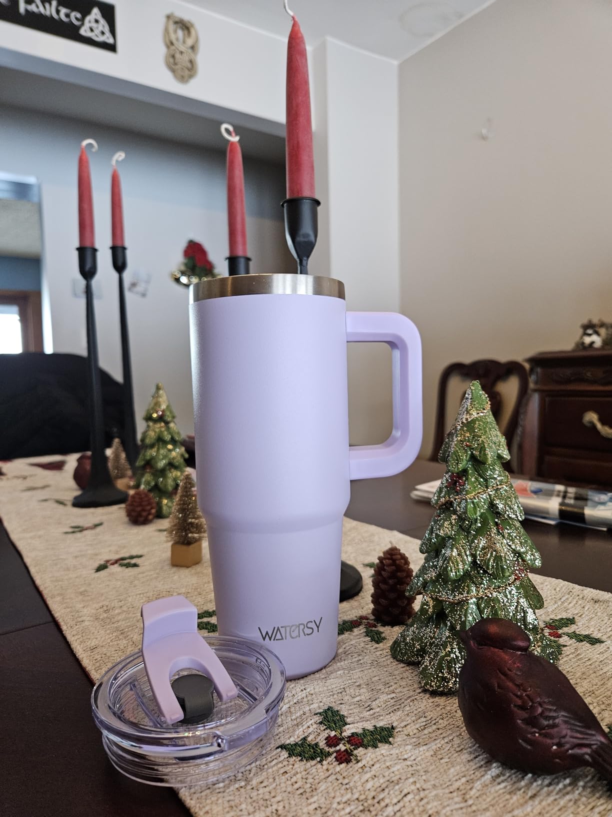 40 oz Tumbler with Handle, Tumbler with Lid and Straw, Double Wall Insulated Cup Stainless Steel Travel Mug (Cold for 34 Hours), Water Bottle for Iced Tea, Coffee customer photo 1