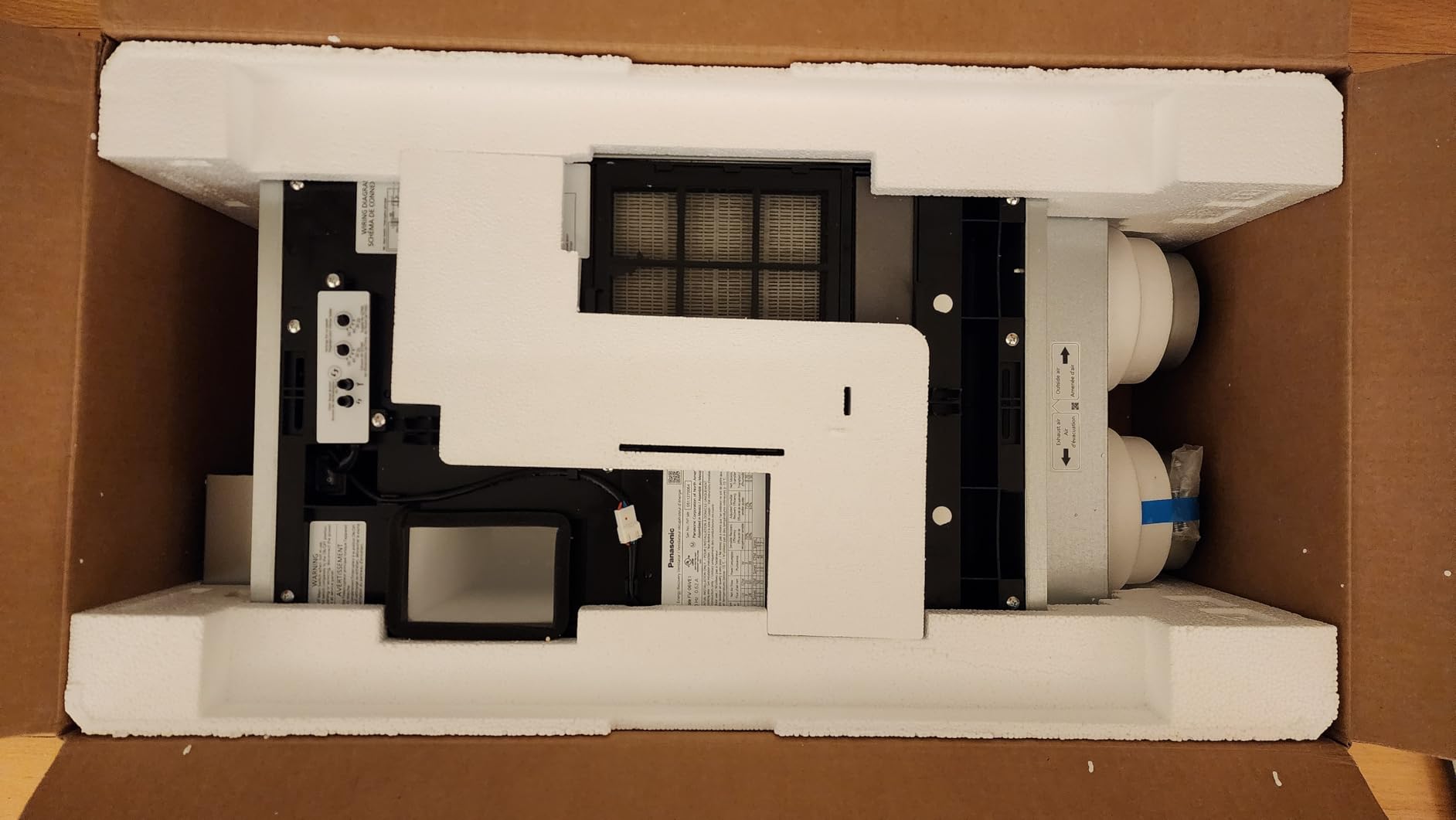 Panasonic WhisperComfort 60 Energy Recovery Ventilator (ERV), Wall/Ceiling Mount Exhaust Fan, FV-06VE1 customer photo 1
