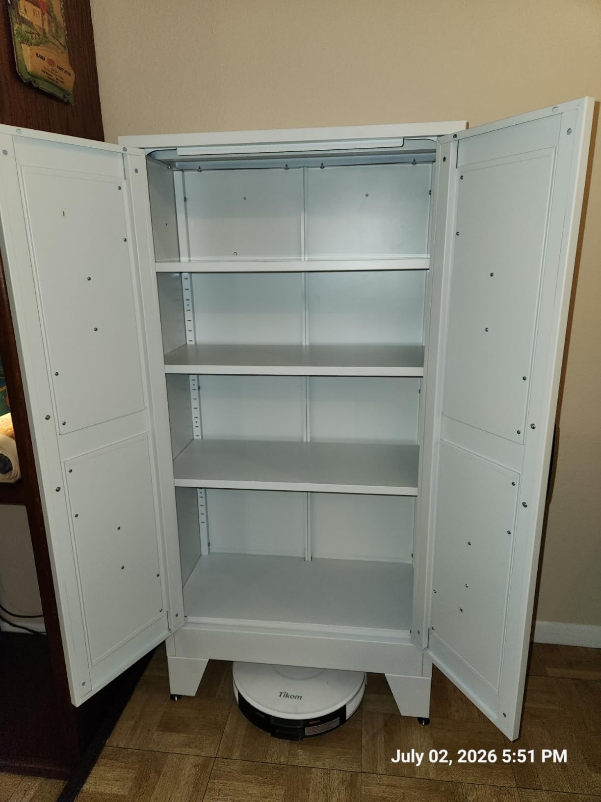 Yizosh Metal Pantry Cabinet,Tall Kitchen Pantry Storage Cabinet with Doors and Adjustable Shelves - 61