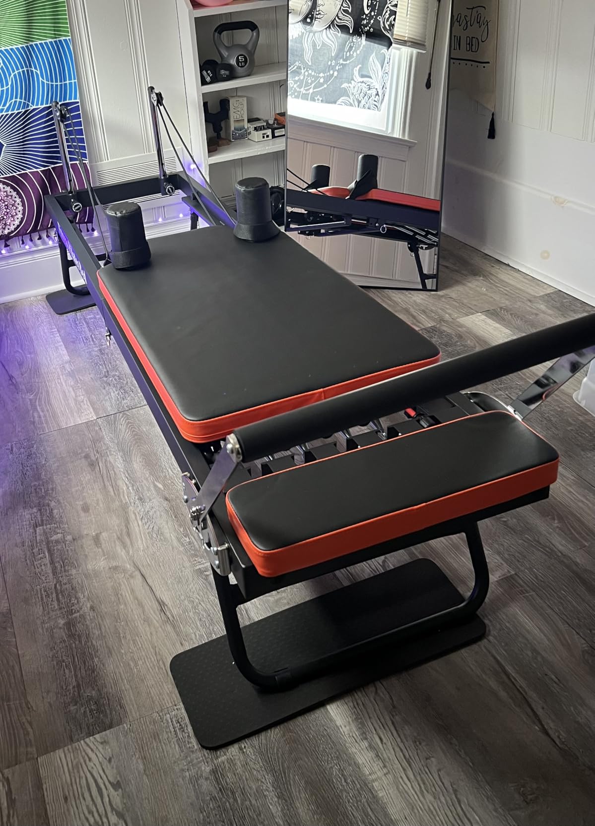 Pilates Reformer, Dpiolrcag Foldable Pilates Machine & Equipment for Home Use and Gym Workout, Suitable for Advanced and Beginners Users, Up to 250 lbs Weight Capacity customer photo 1