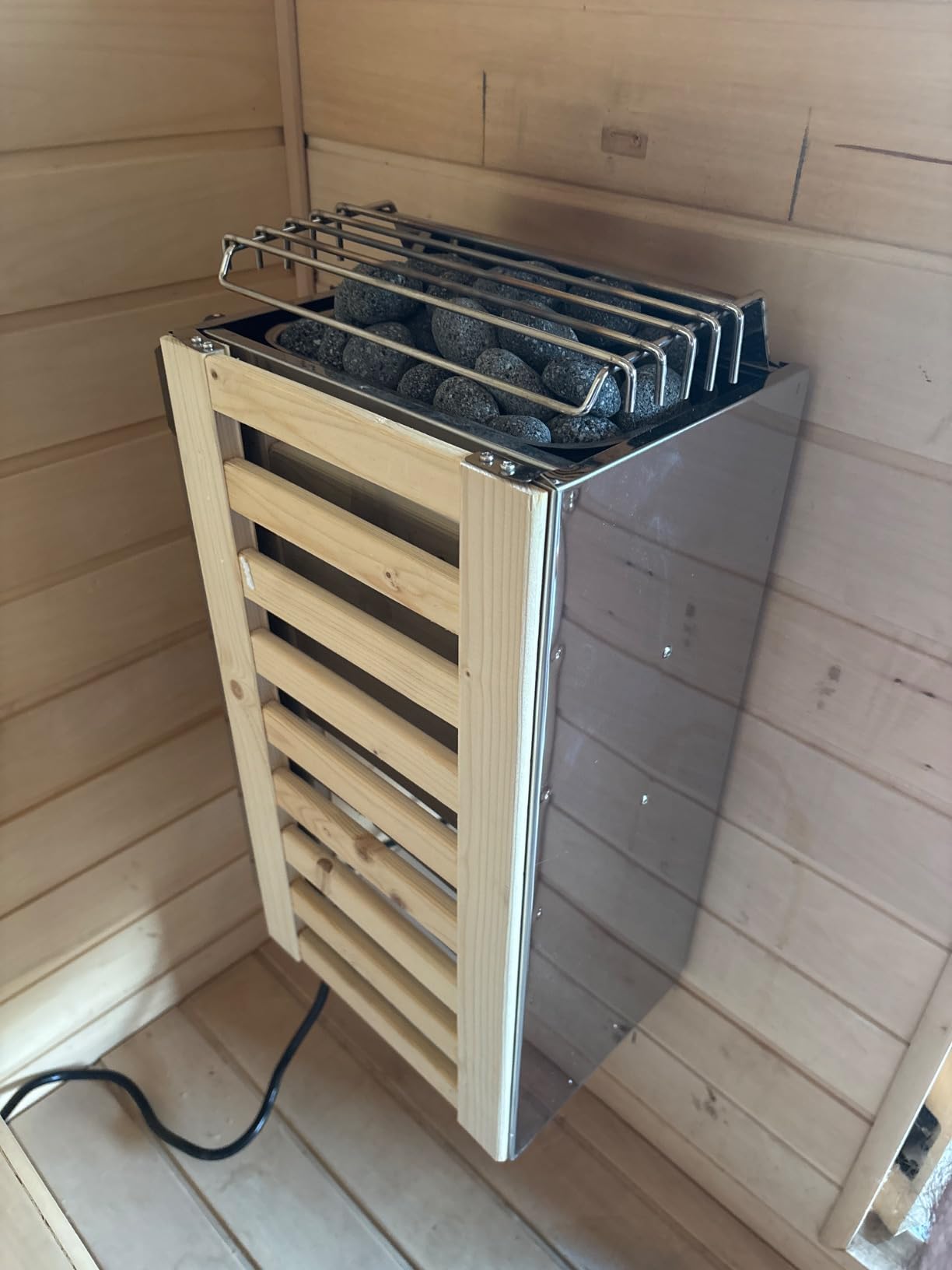 2KW 110V Sauna Heater with Plug, No Need for Wiring, Plug and Play, 100 Cu.Ft. Heated Area, Electric Sauna Heater with 3h Timer and Internal Temperature Control, Suitable for Small Sauna Rooms customer photo 1